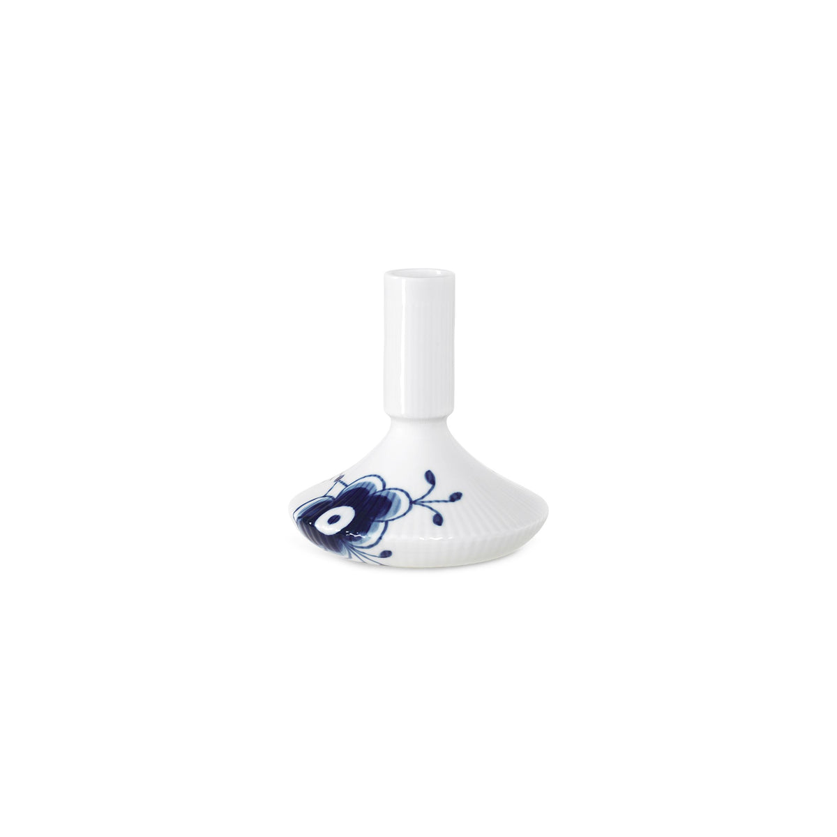 Blue Fluted Mega Candleholder, 12 cm