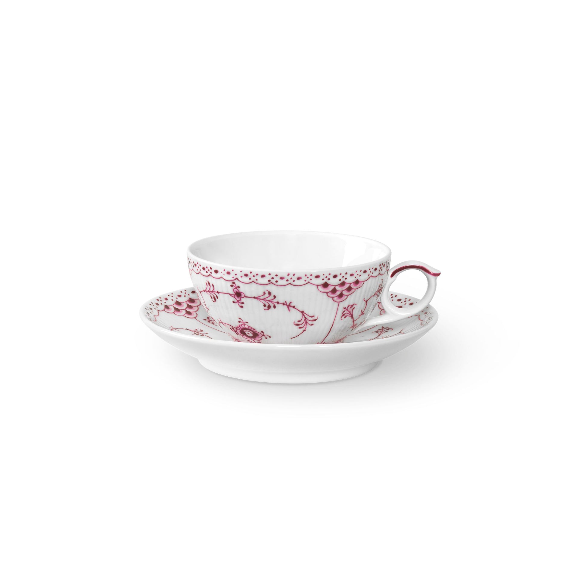Purpur Fluted Half Lace Cup and Saucer, 22 cl