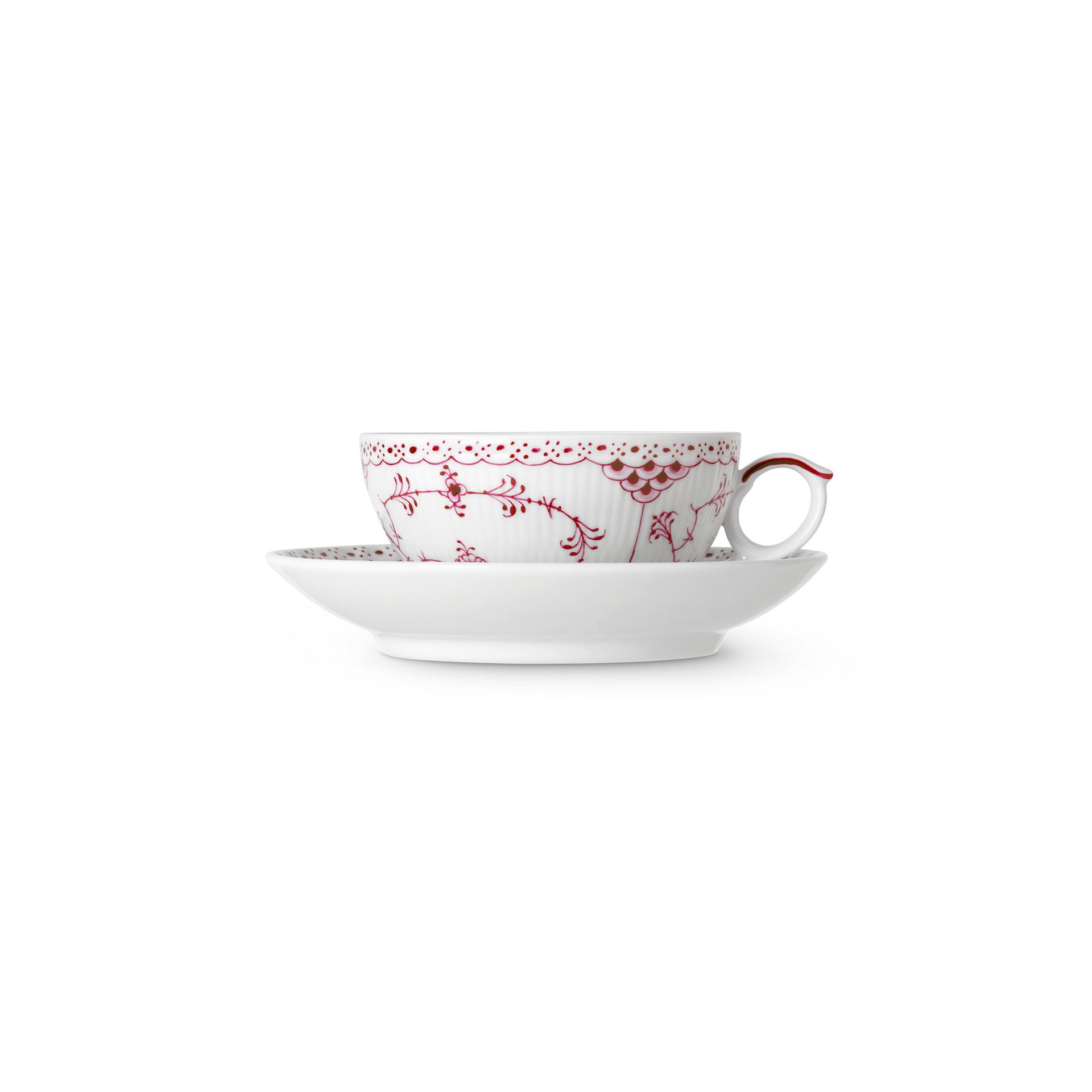 Purpur Fluted Half Lace Cup and Saucer, 22 cl