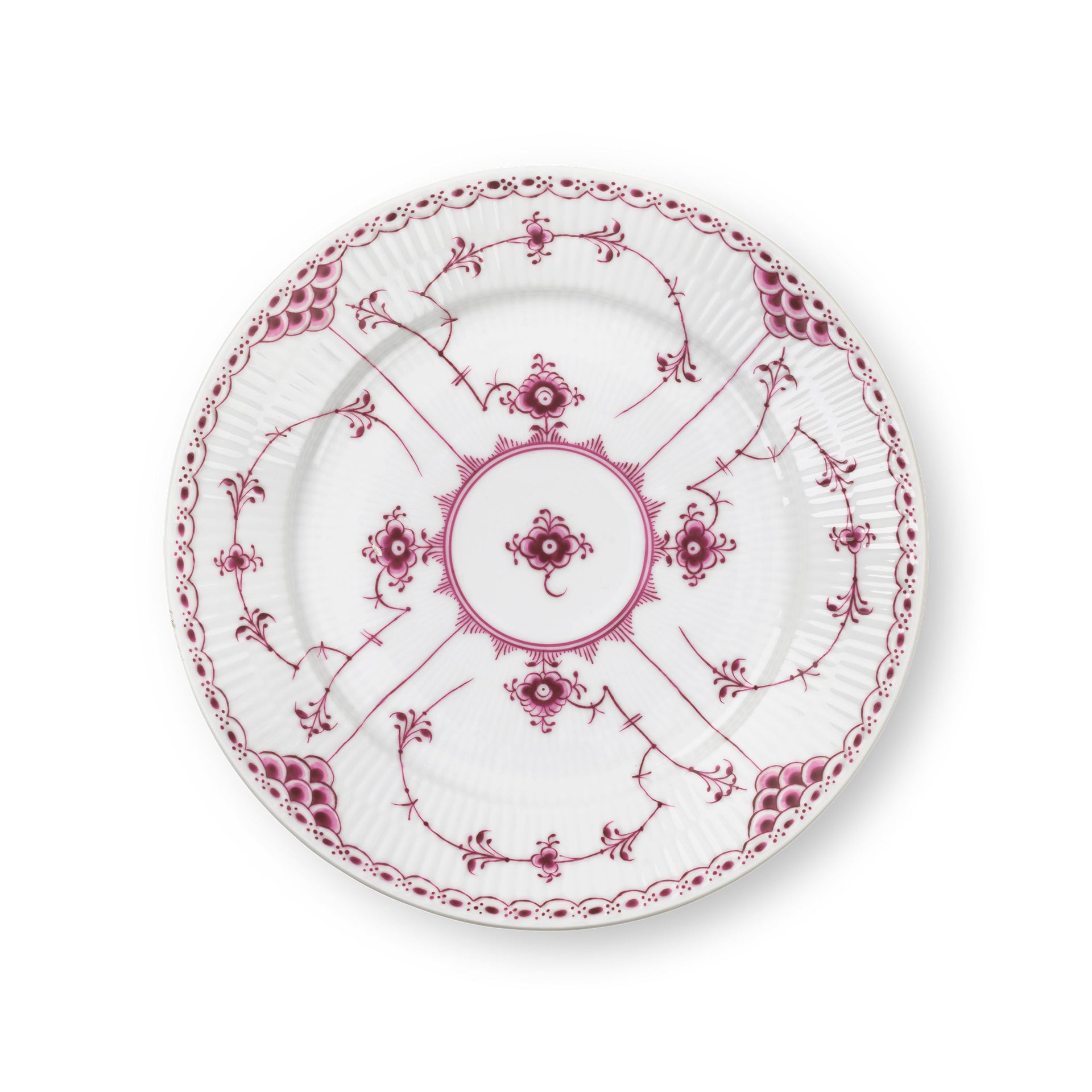 Purpur Fluted Half Lace Plate, 22 cm