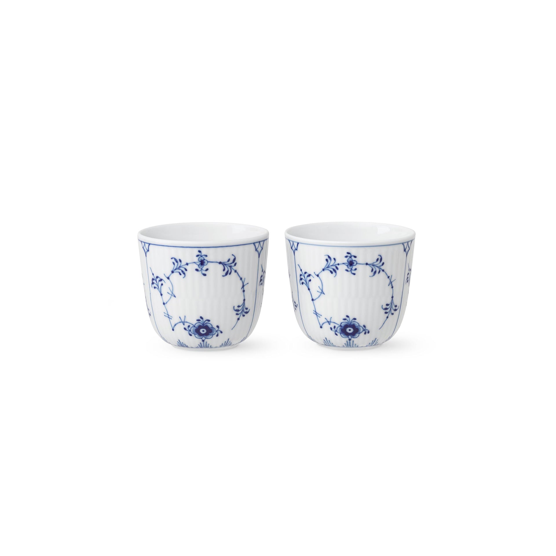 Blue Fluted Plain Tealight Candleholder, 6 cm, 2 pcs