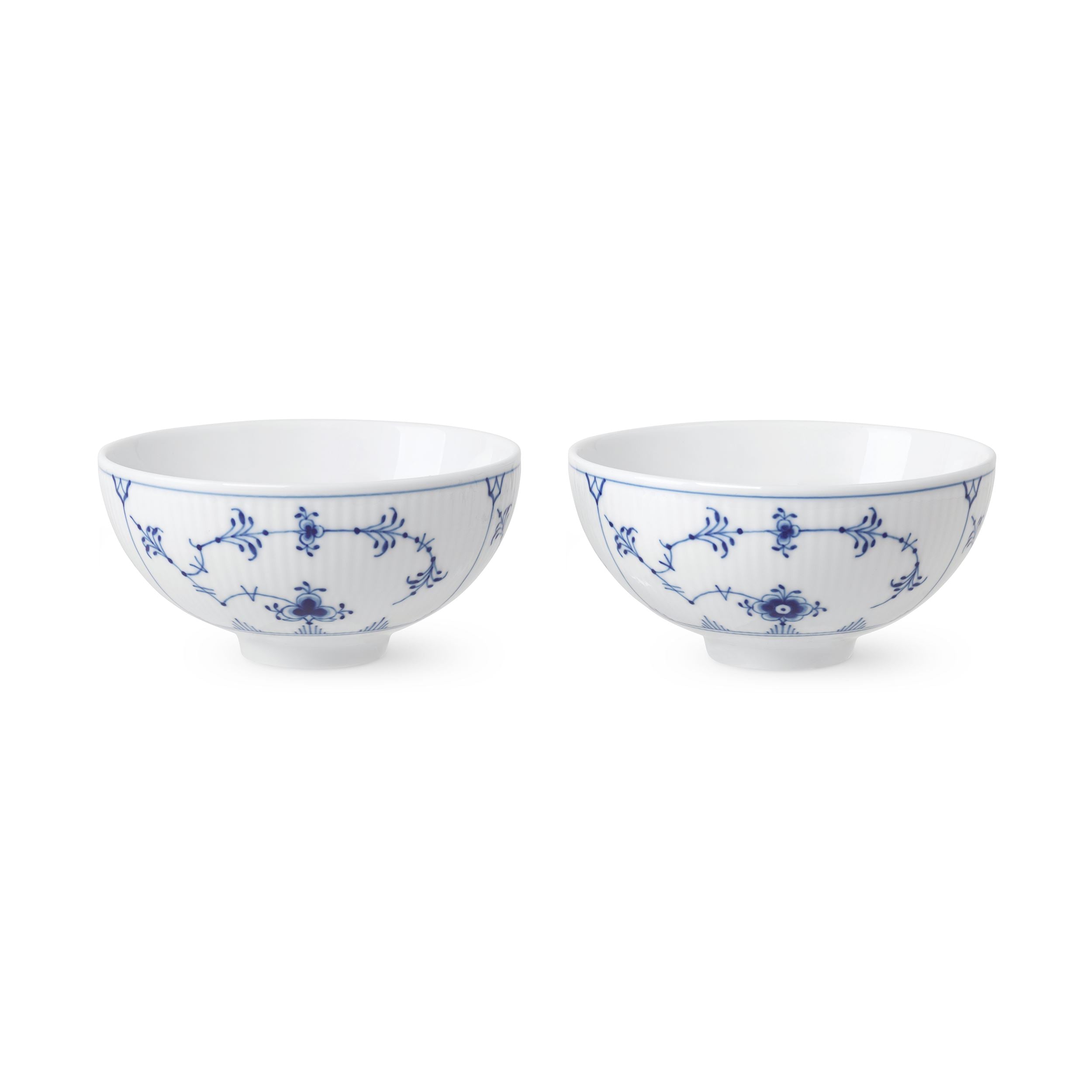 Blue Fluted Plain Bowl, 30 cl, 2 pcs | Royal Copenhagen