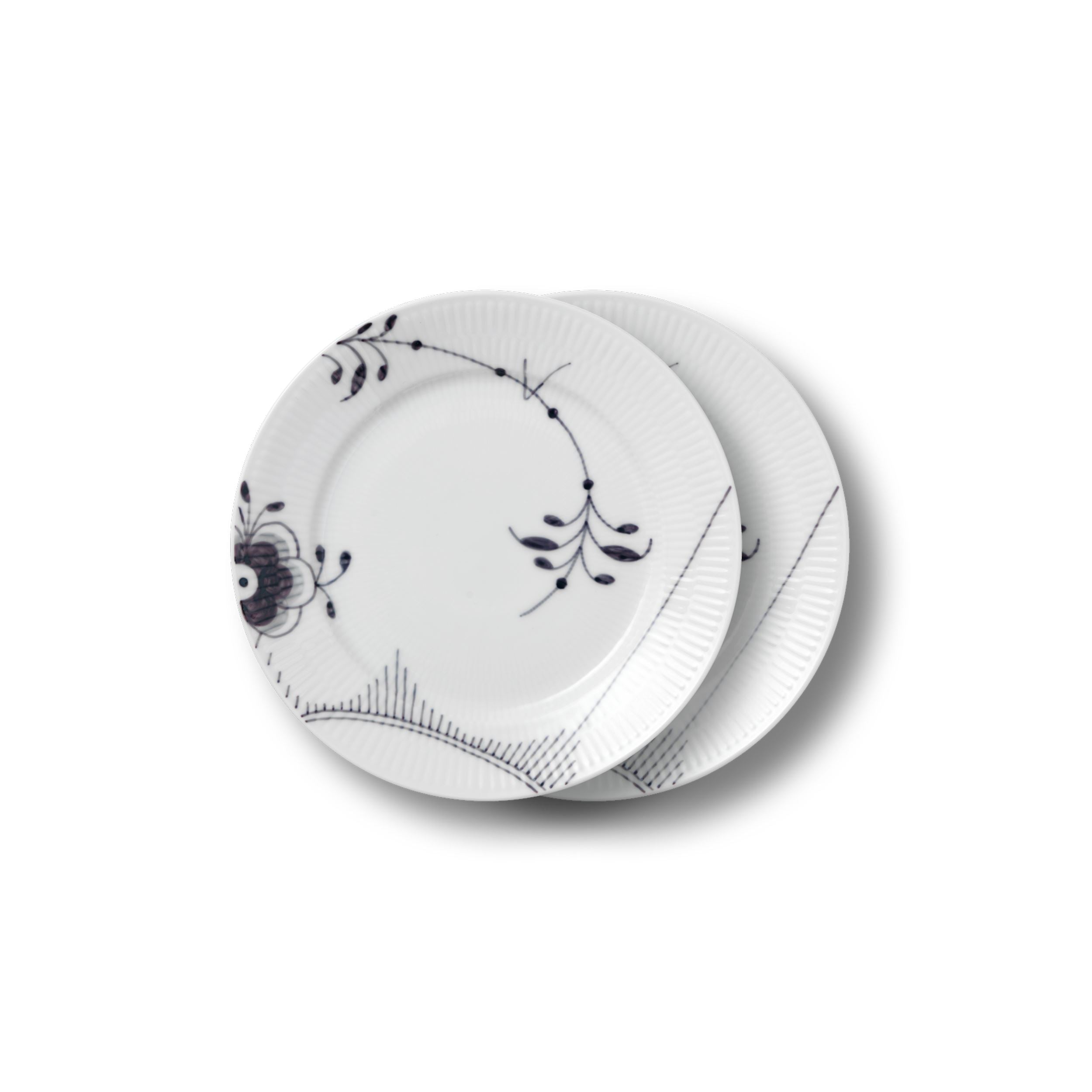 Black Fluted Mega | Handpainted Porcelain | Royal Copenhagen