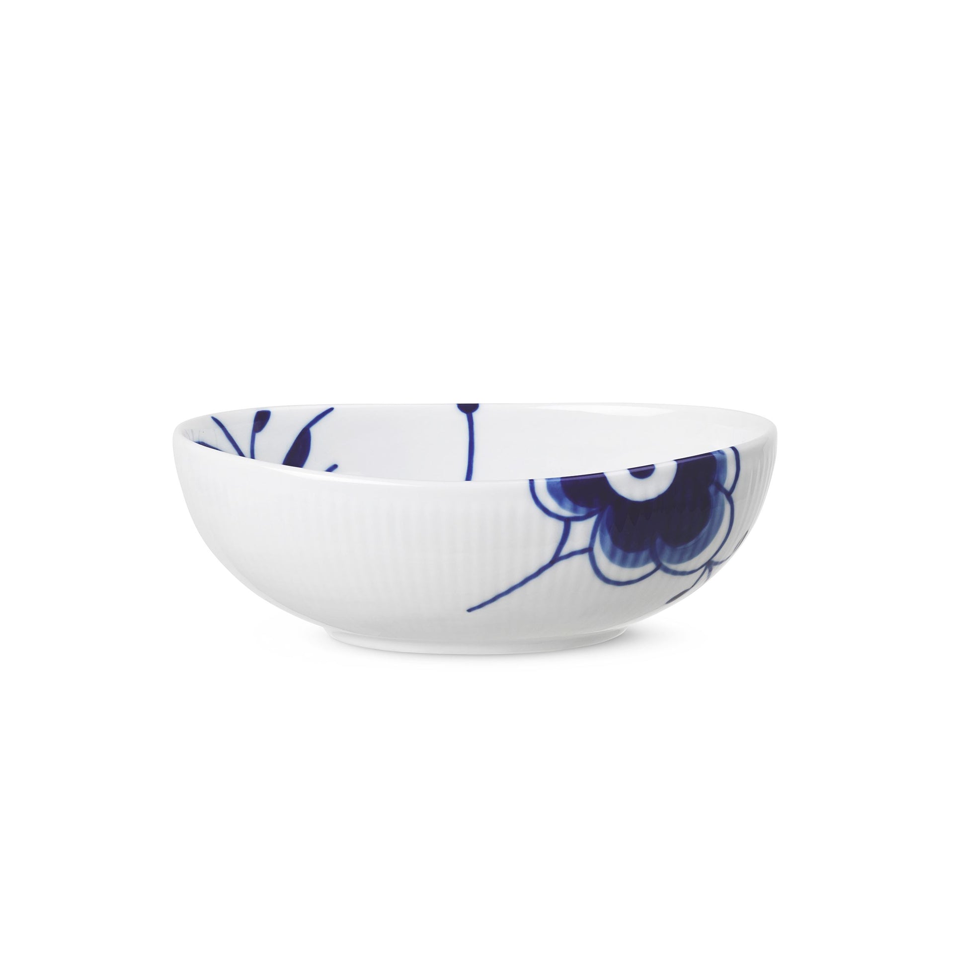 Blue Fluted Mega Oval Bowl, 37 cl