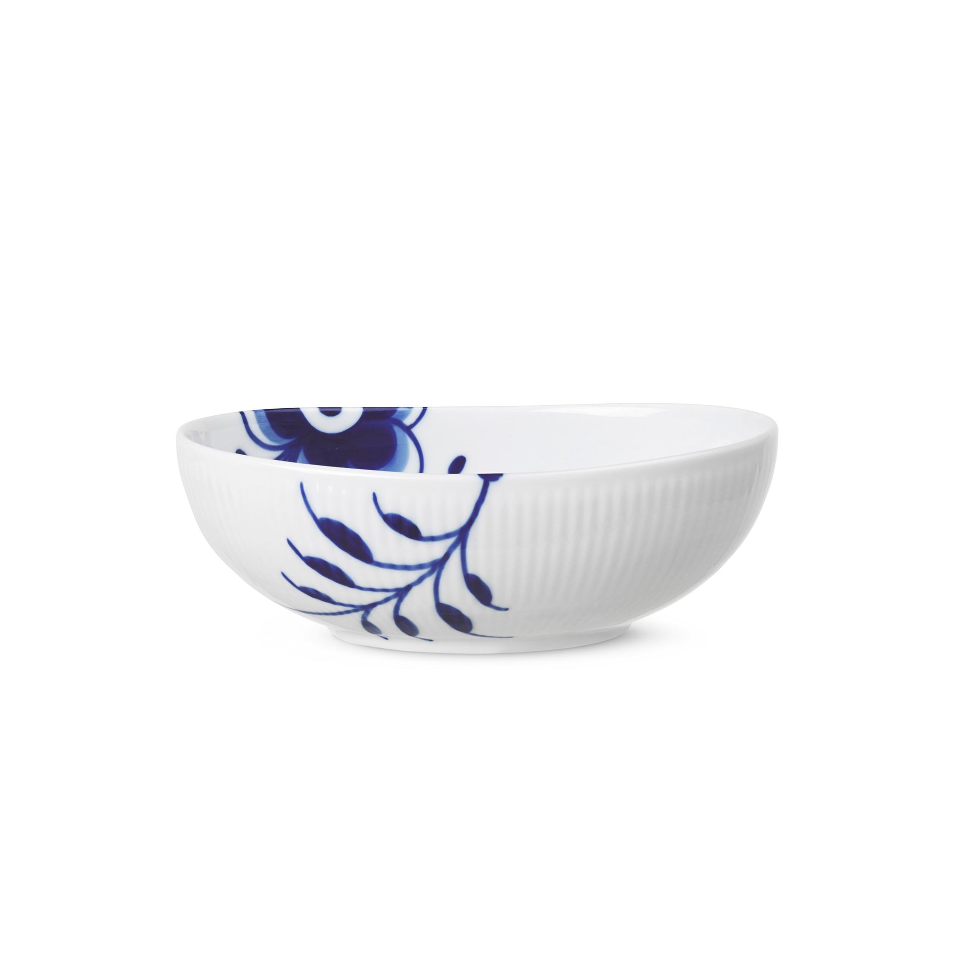 Blue Fluted Mega Oval Bowl, 37 cl
