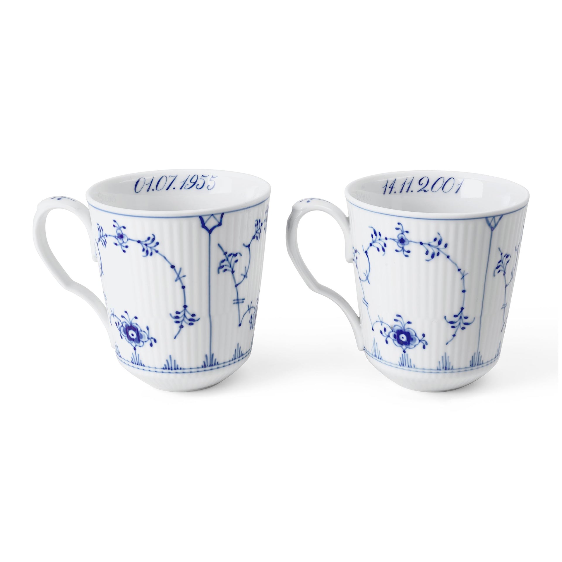 Blue Fluted Plain Cup, Bespoke, 38 cl, 2 pcs