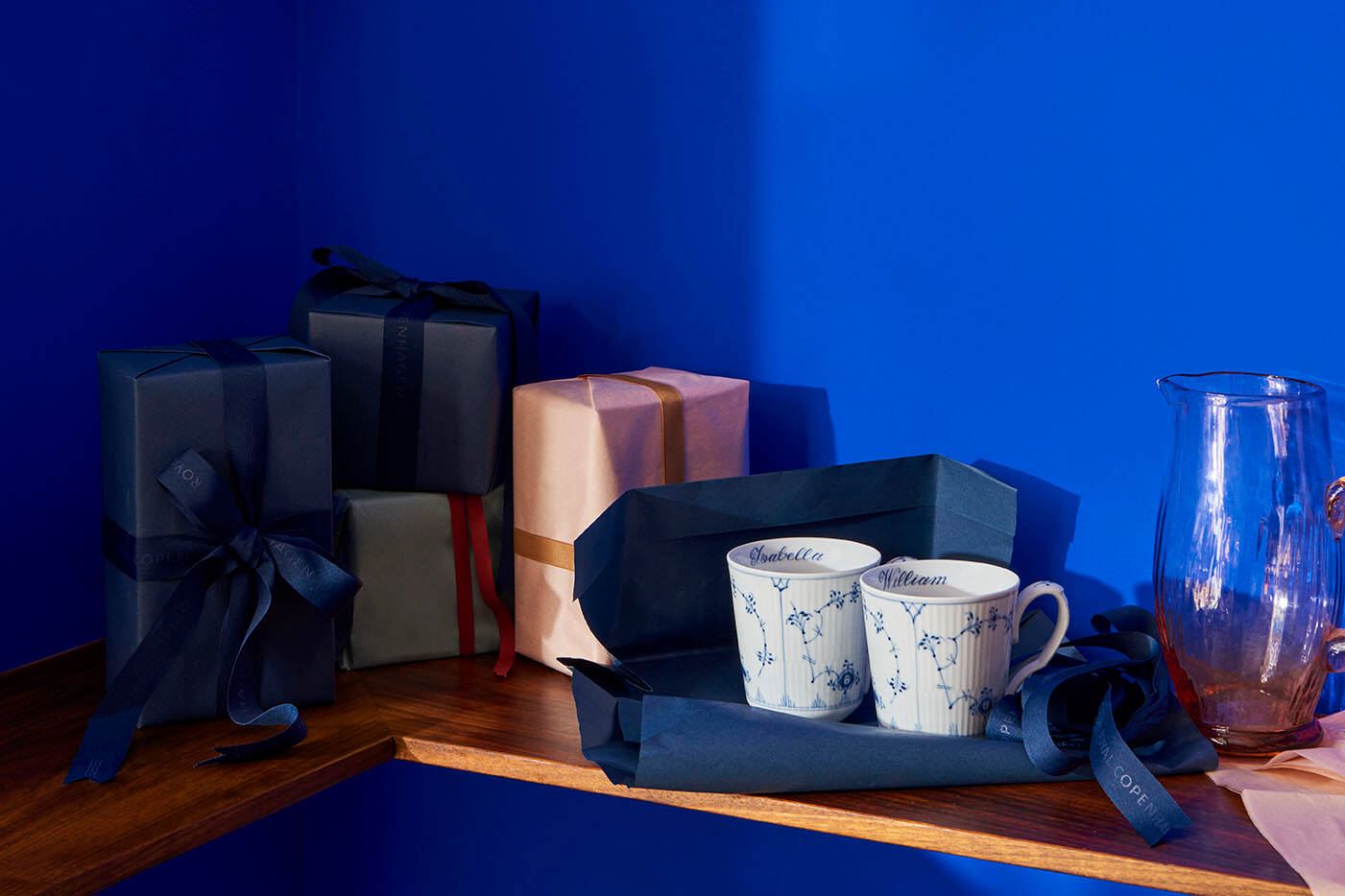 Blue Fluted Plain Cup, Bespoke, 38 cl, 2 pcs