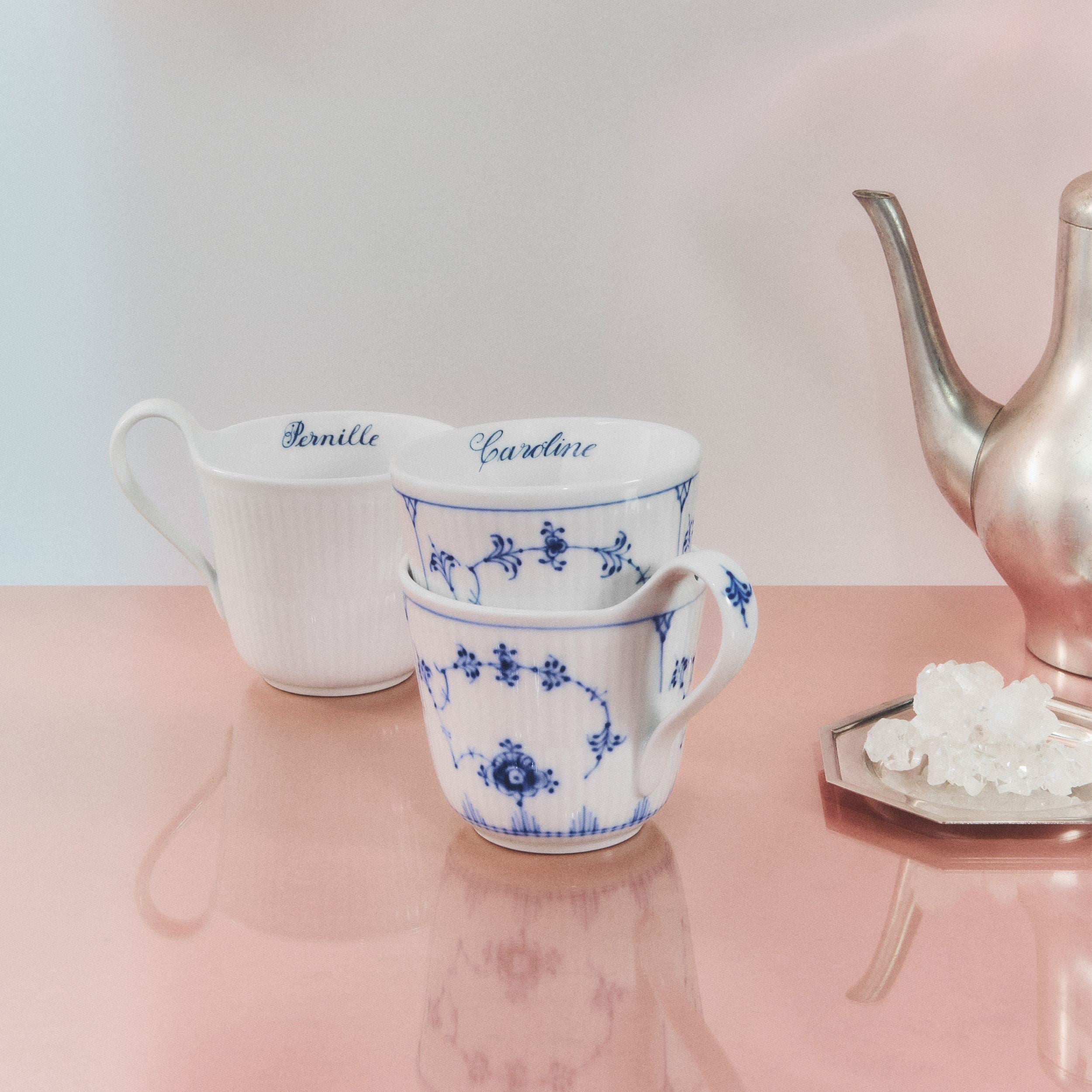 Blue Fluted Plain High Handle Cup, Bespoke, 33 cl | Royal Copenhagen
