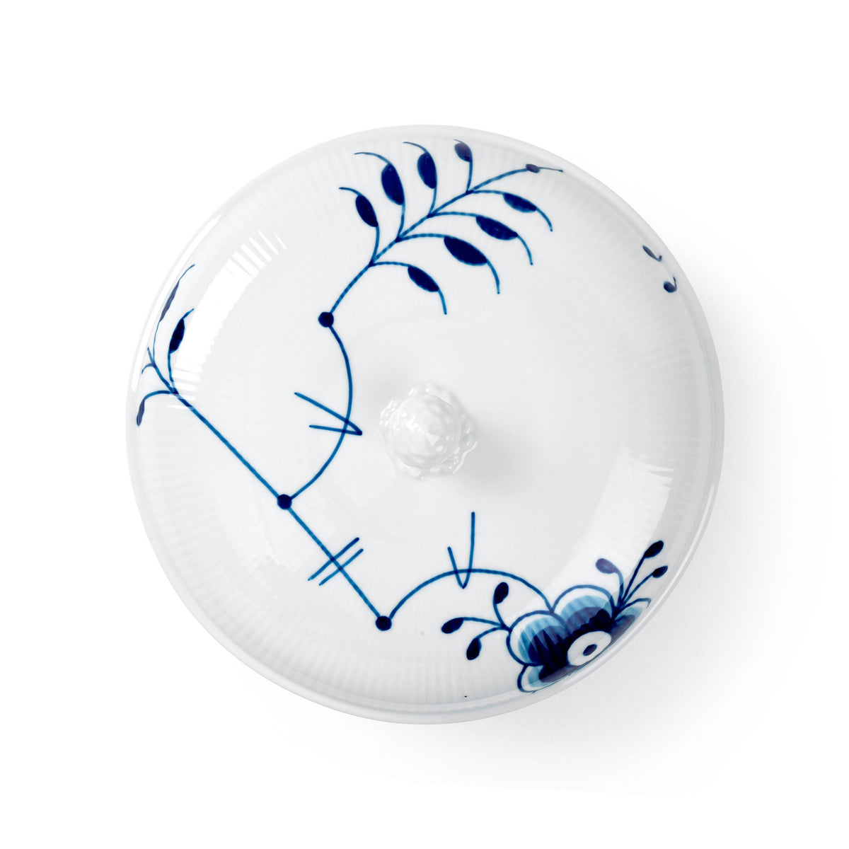 Blue Fluted Mega Bowl with Lid, 130 cl