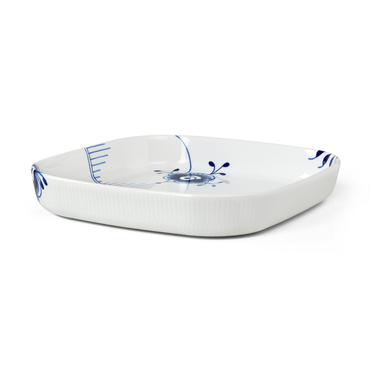 Mega Gerippt Blau Quadratische Ofenform, 30 cm