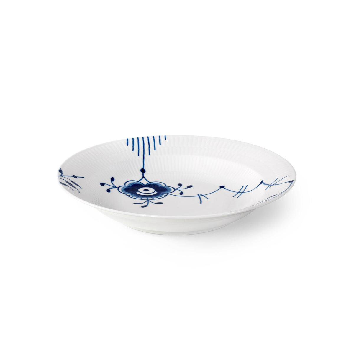 Blå Mega Riflet dyb tallerken, 27 cm - Blue Fluted Mega Deep Plate, 27 cm