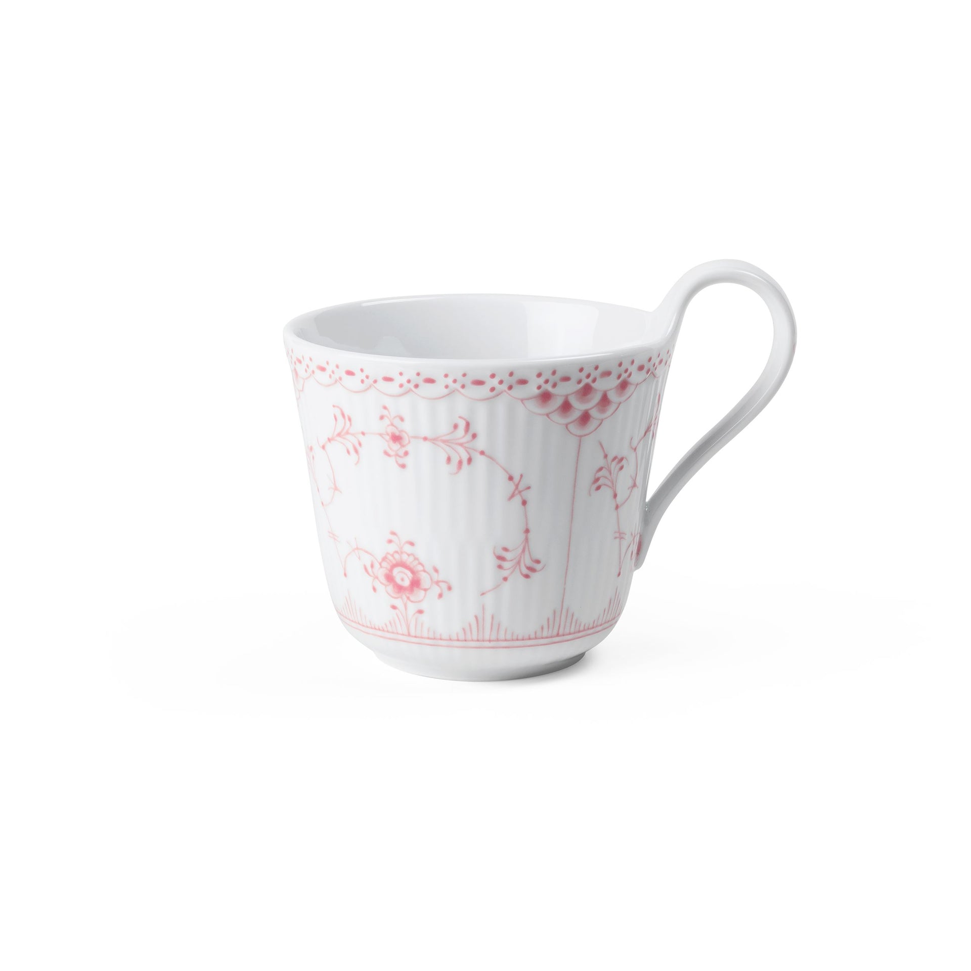 Coral Fluted Half Lace High Handle Cup, 33 cl