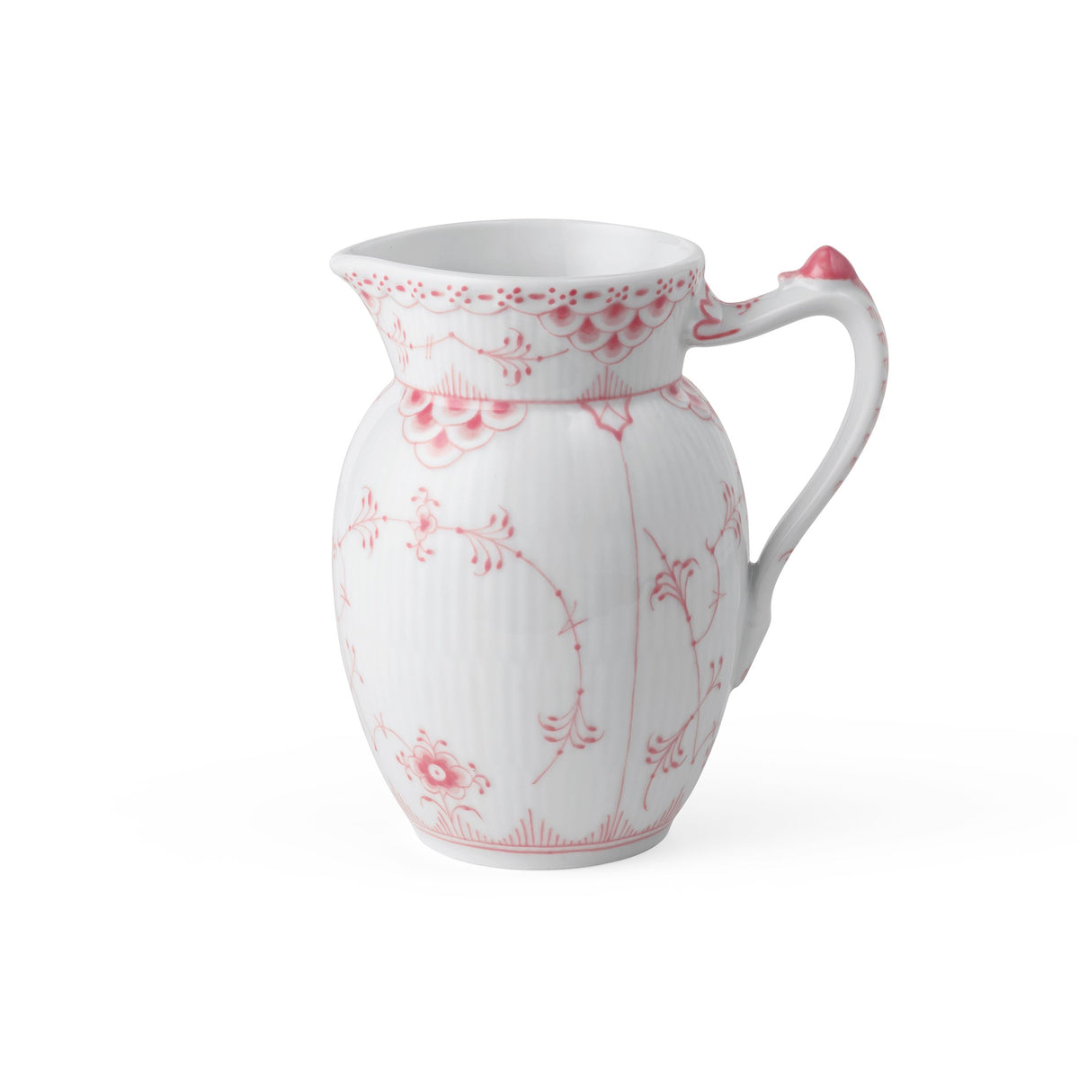 Coral Fluted Half Lace Jug, 55 cl