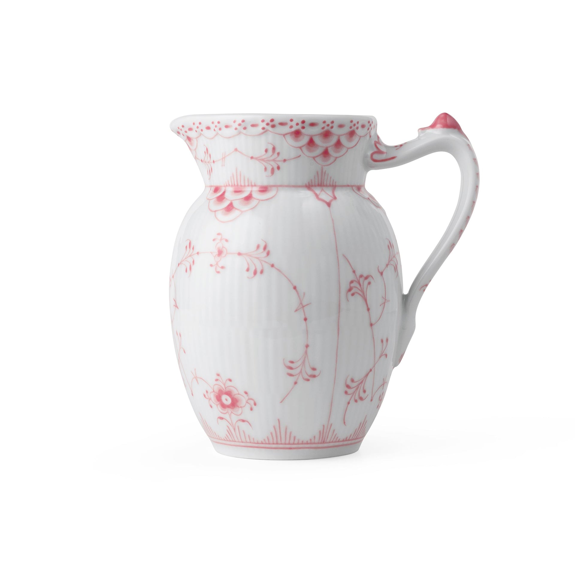 Coral Fluted Half Lace Jug, 55 cl