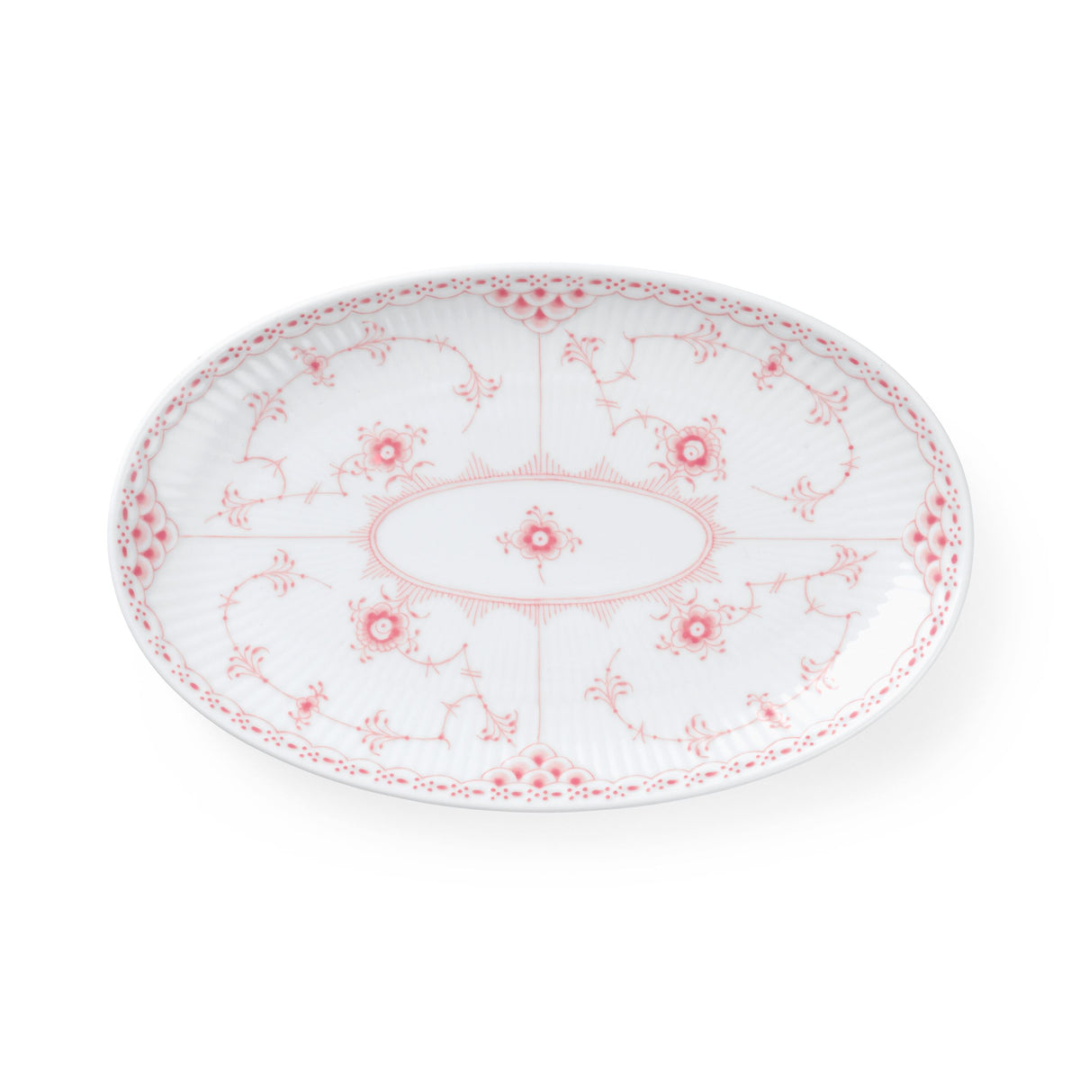 Coral Fluted Half Lace Assiette, 23.5 cm