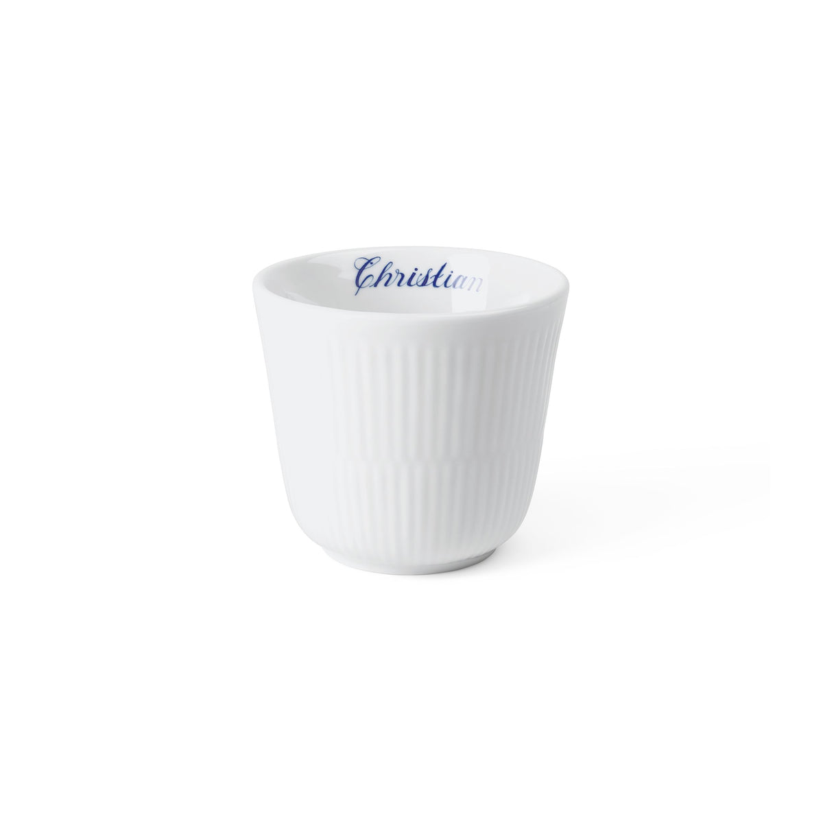 Hvid Riflet termokrus, Bespoke, 26 cl - White Fluted Thermal Mug, Bespoke, 26 cl