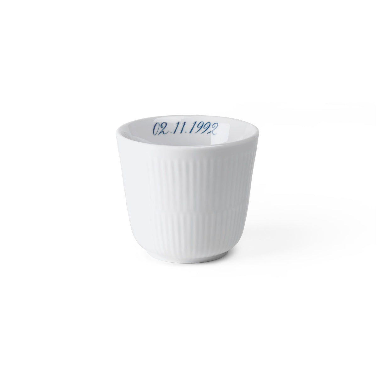 Hvid Riflet termokrus, Bespoke, 26 cl - White Fluted Thermal Mug, Bespoke, 26 cl