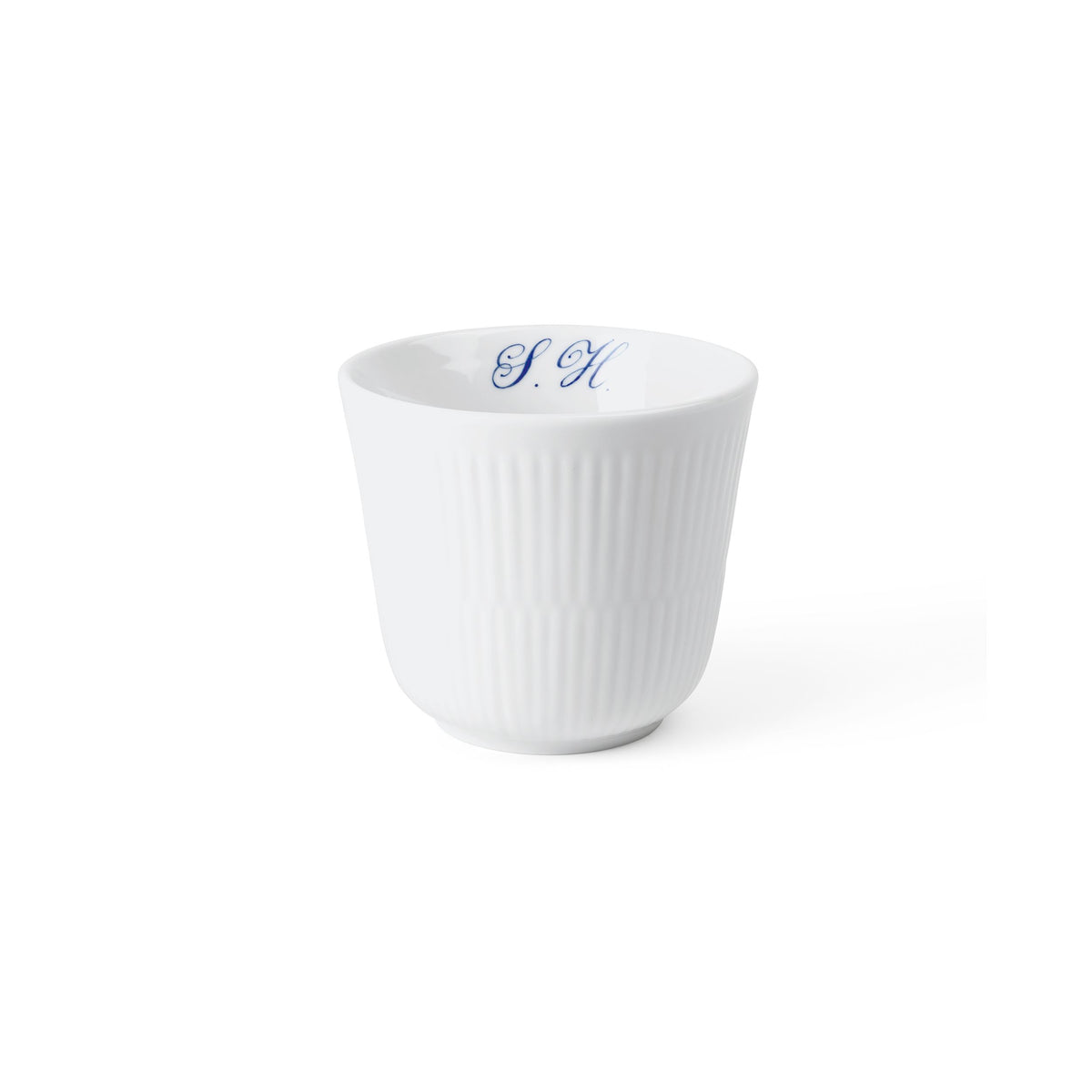 White Fluted Thermal Mug, Bespoke, 26 cl