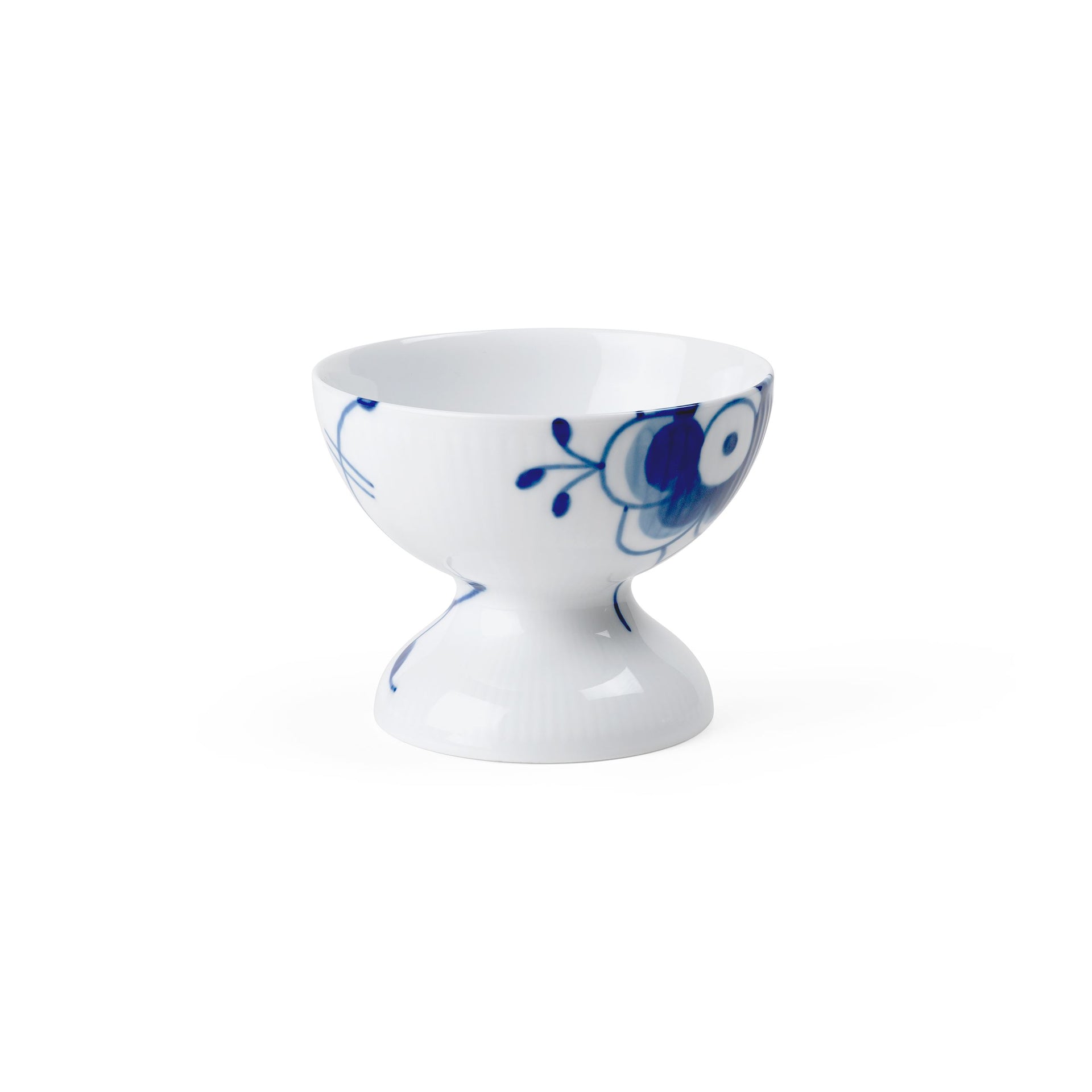 Blue Fluted Mega Bowl on Foot, 19 cl