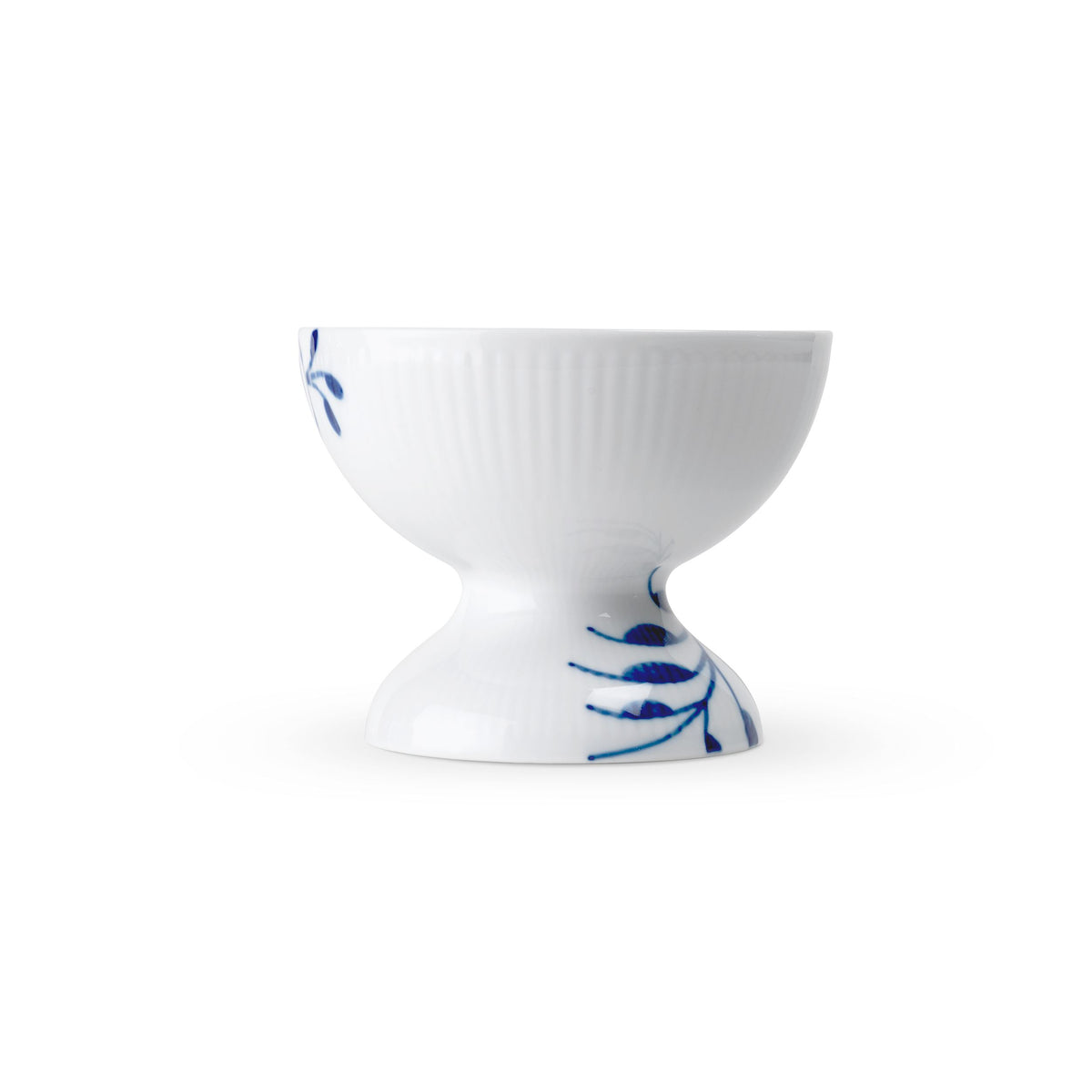 Blue Fluted Mega Bowl on Foot, 19 cl