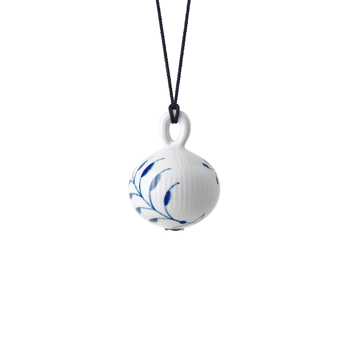 Blue Fluted Mega Christmas Bauble, Decoration 1, 9.5 cm