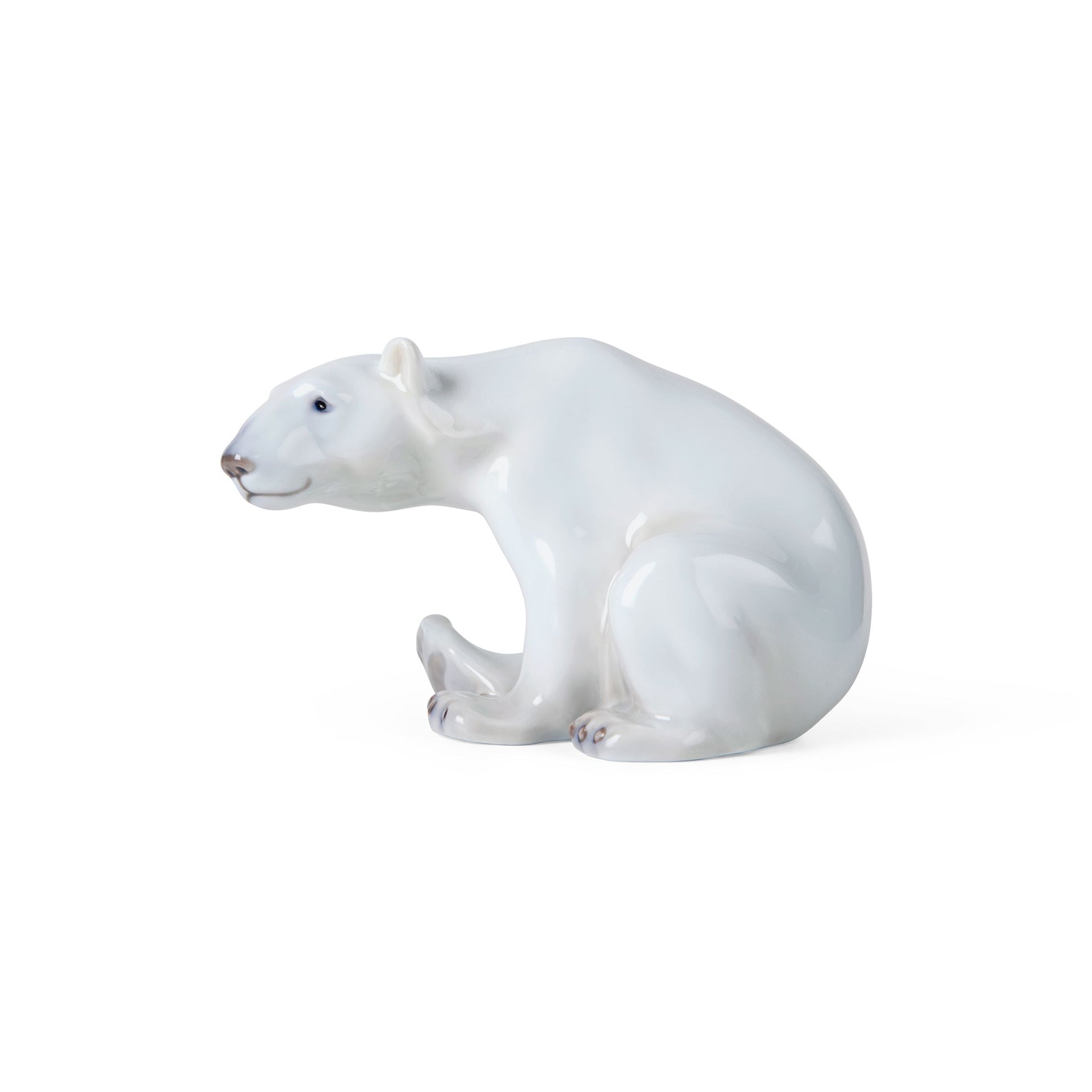 Figurer siddende isbjørn, 12 cm - Figurines Polar Bear Sitting, 12 cm