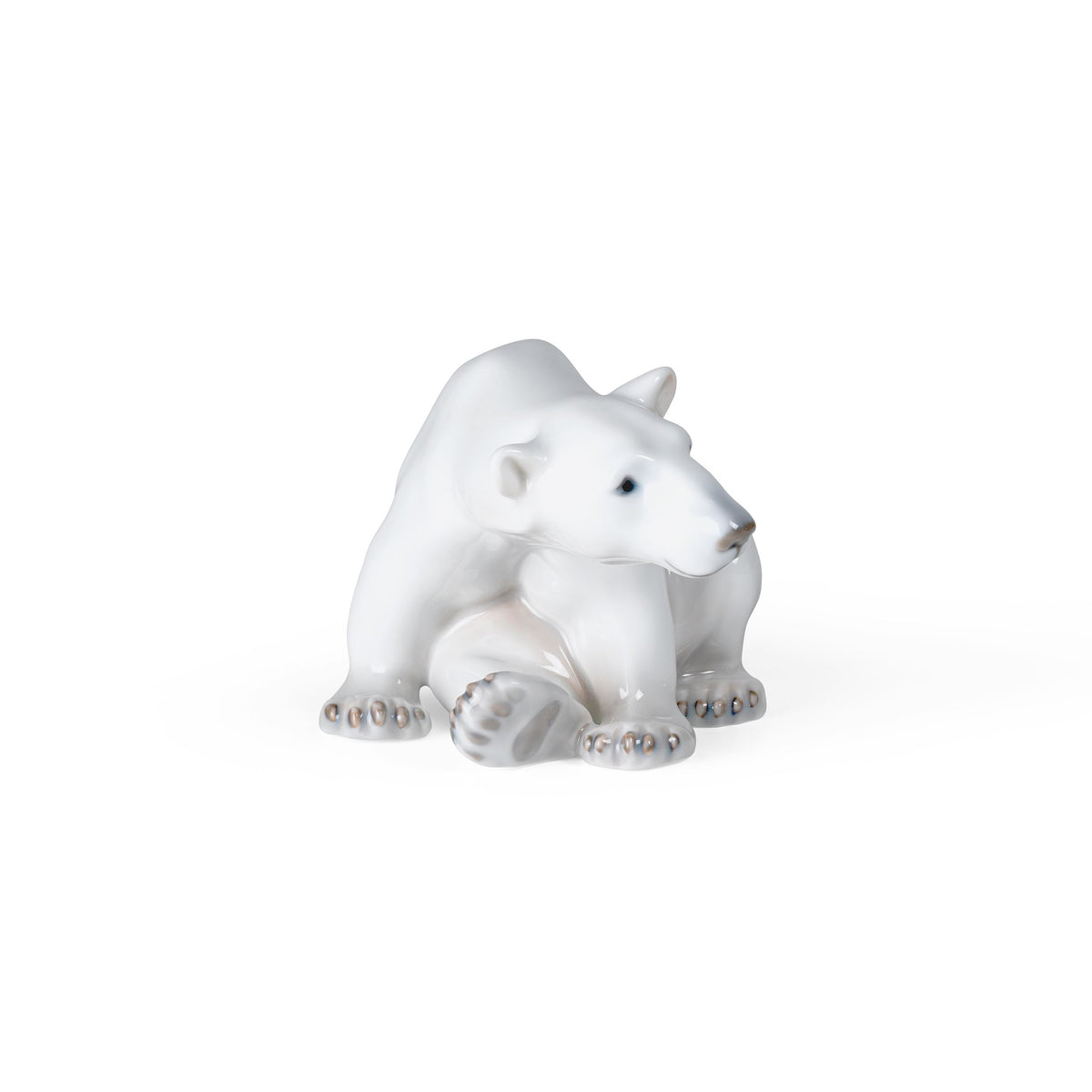 Figurer siddende isbjørn, 12 cm - Figurines Polar Bear Sitting, 12 cm