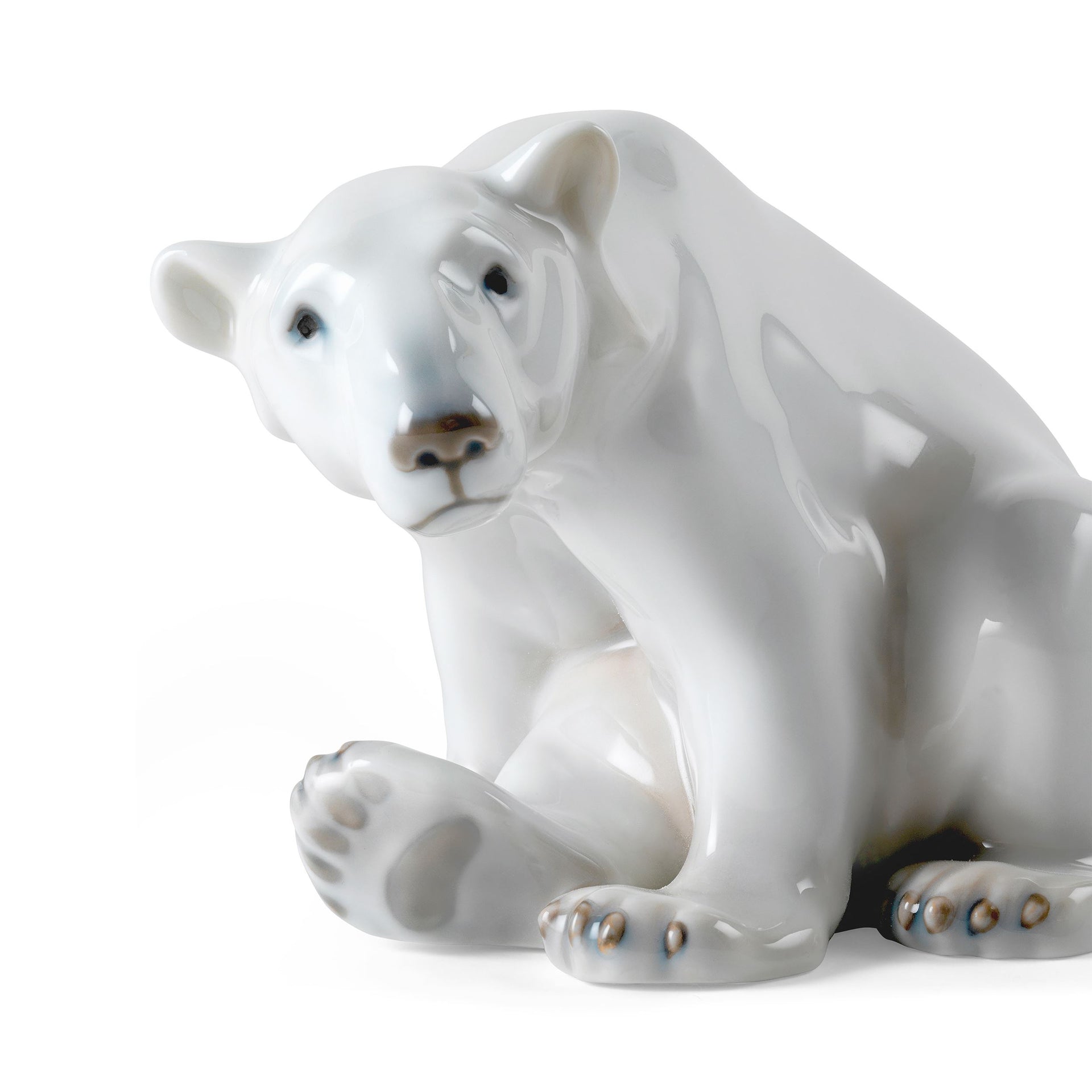 Figurer siddende isbjørn, 12 cm - Figurines Polar Bear Sitting, 12 cm