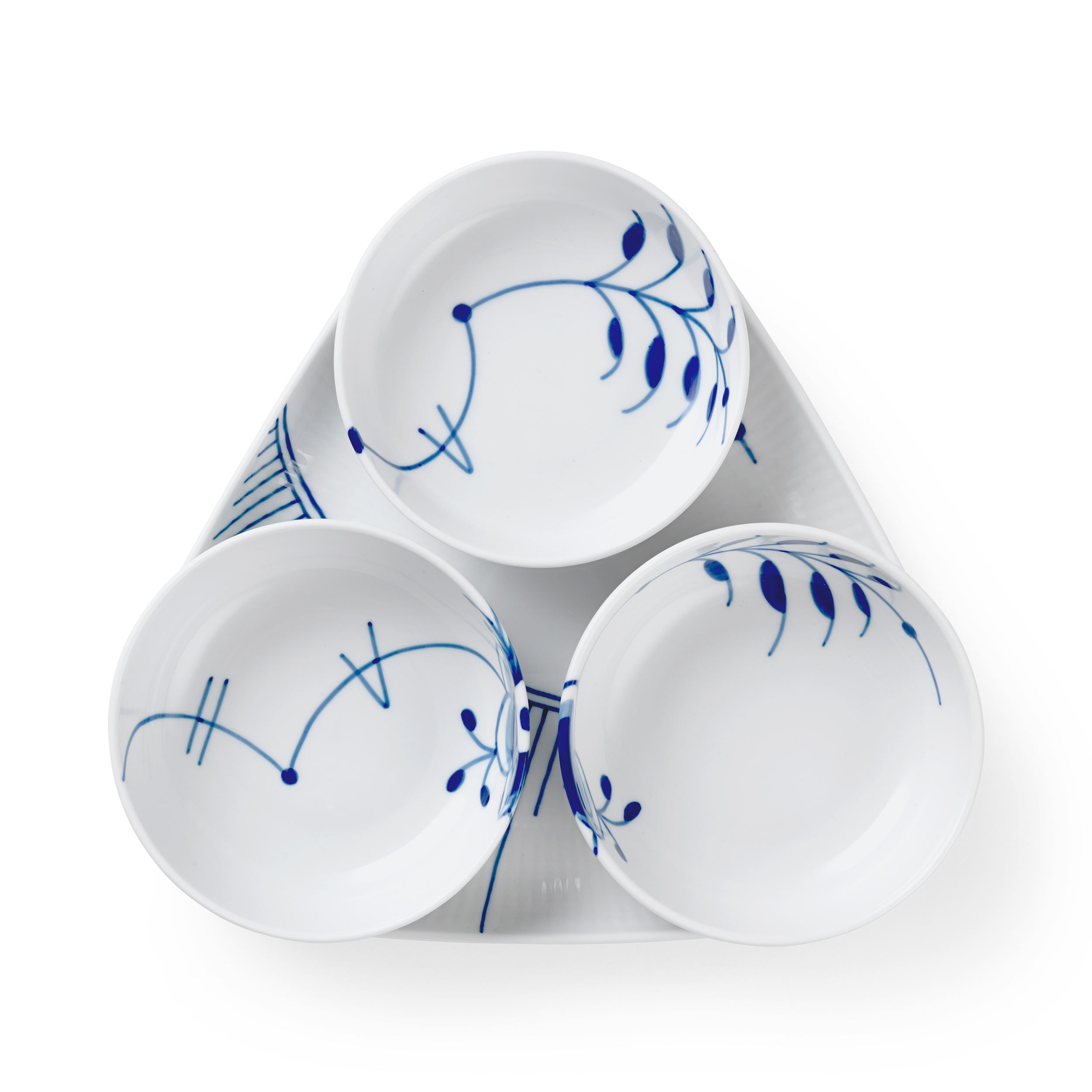   Blue Fluted Mega 4点 Blue Fluted Mega Serving Set, 24.5 cm, 4 pcs | Royal Copenhagen