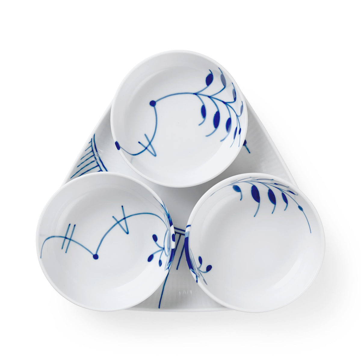 Blue Fluted Mega Serving Set, 24.5 cm, 4 pcs