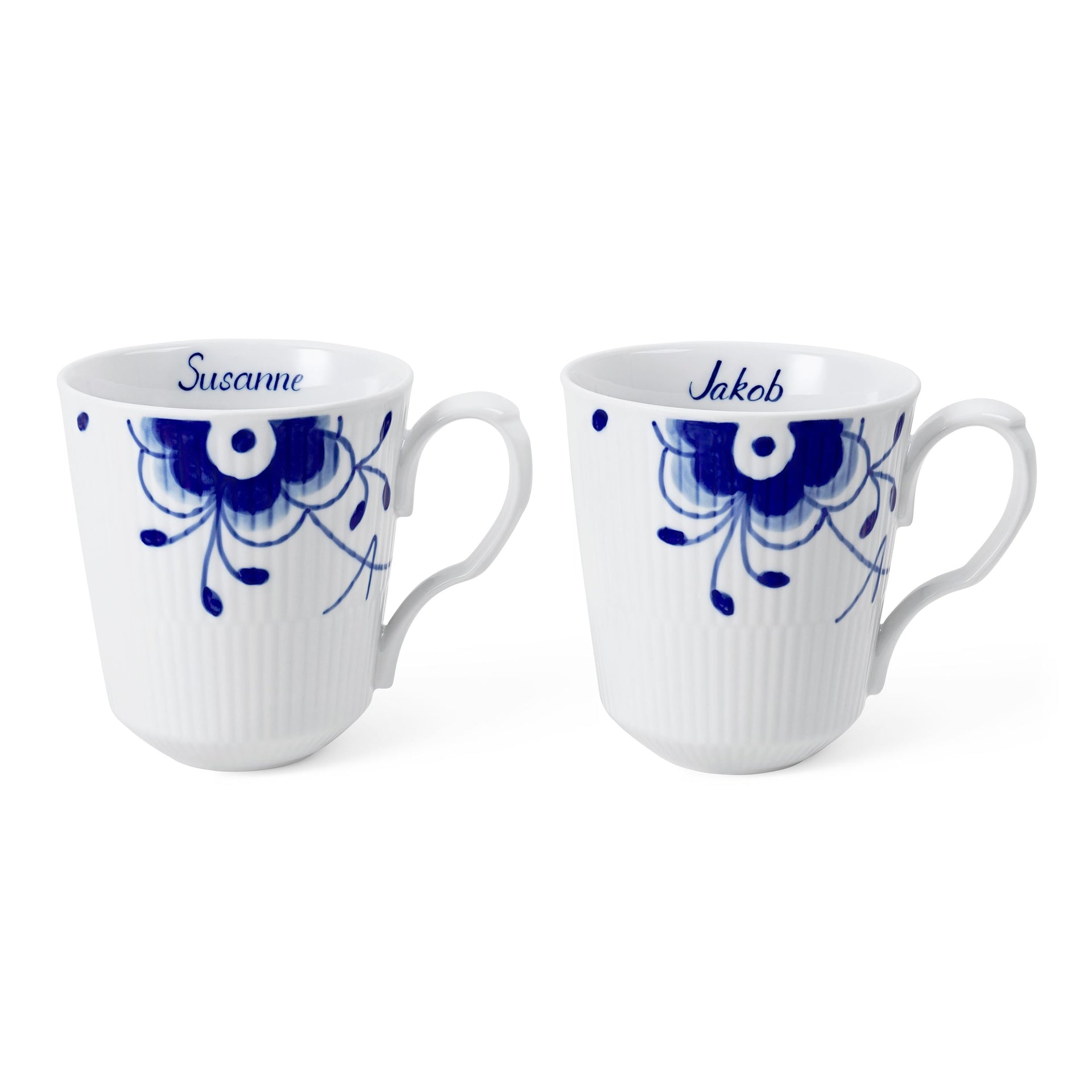 Blue Fluted Mega Cup, Bespoke, 38 cl, 2 pcs