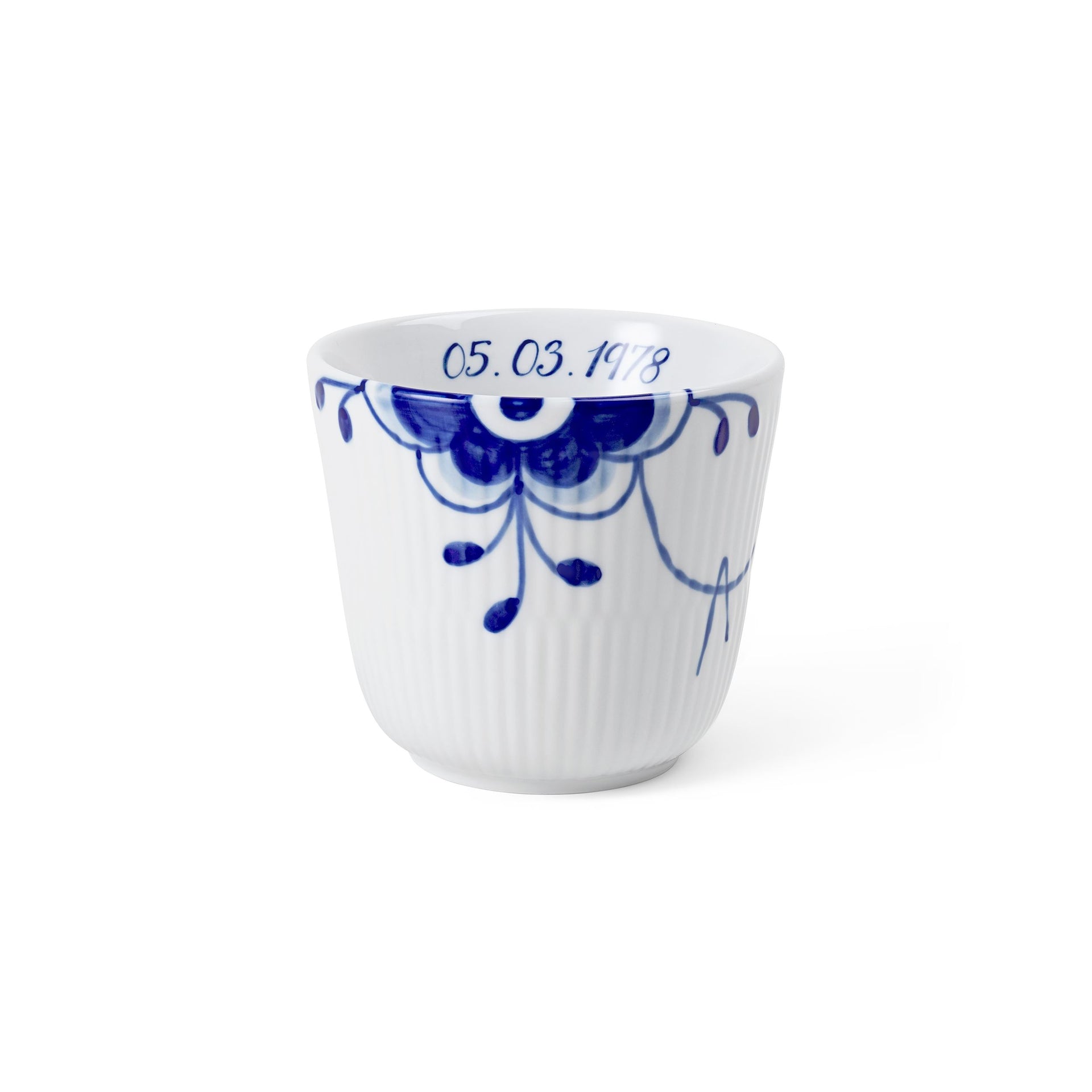 Blå Mega Riflet termokrus, Bespoke, 26 cl - Blue Fluted Mega Thermal Mug, Bespoke, 26 cl