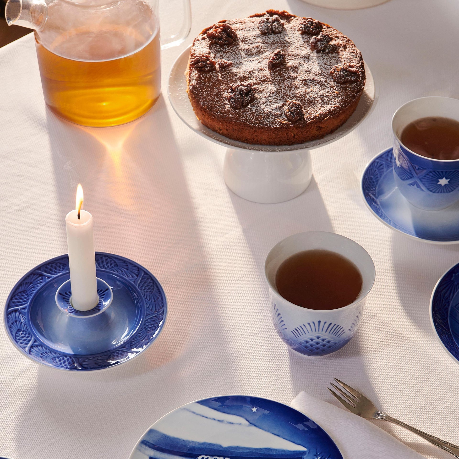 Blue Collectibles Candleholder, 15 cm