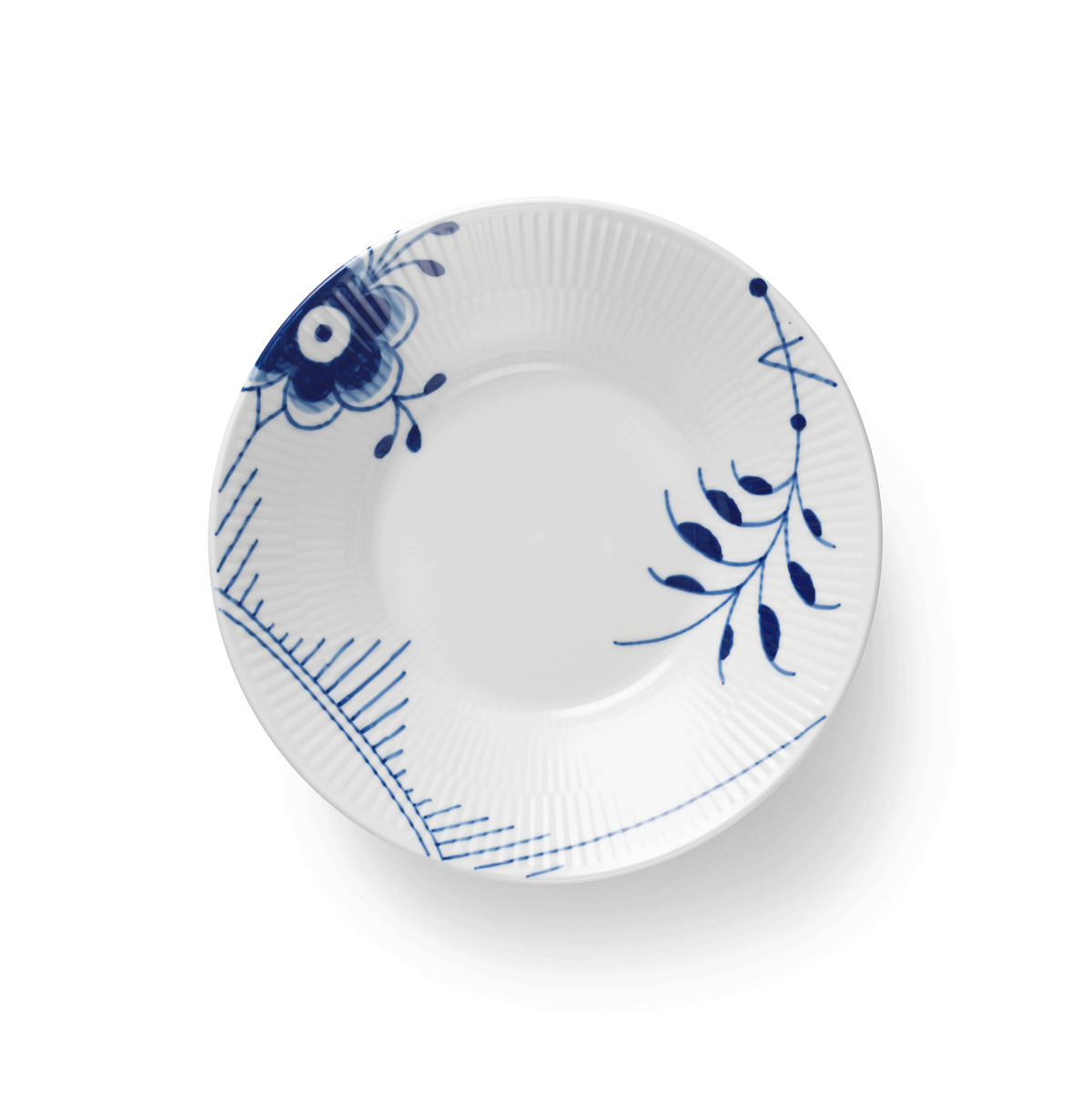 Blue Fluted Mega Deep Plate, 21 cm