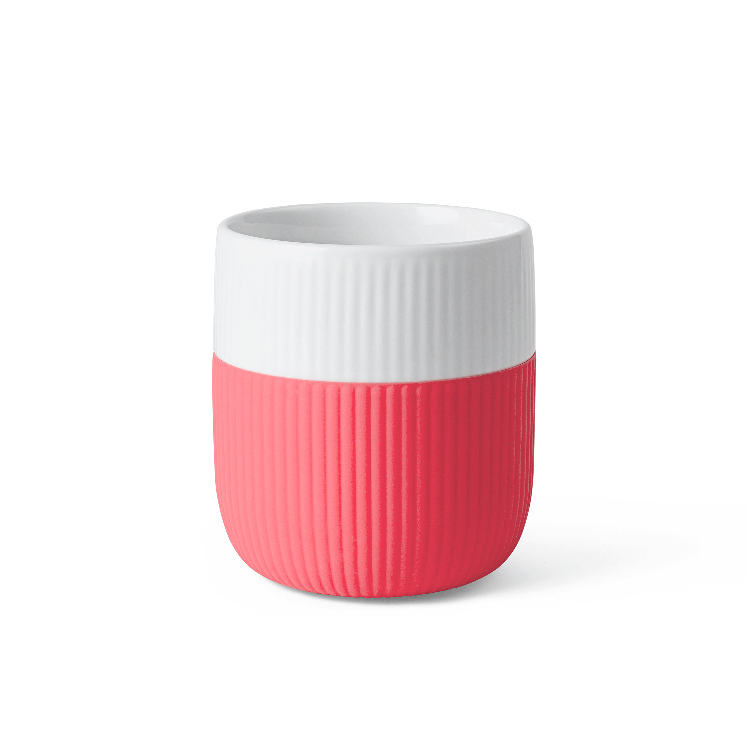 Fluted Contrast Mug, Hibiscus, 35 cl