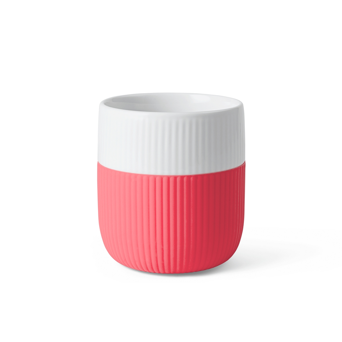 Fluted Contrast Mug, Hibiscus, 35 cl