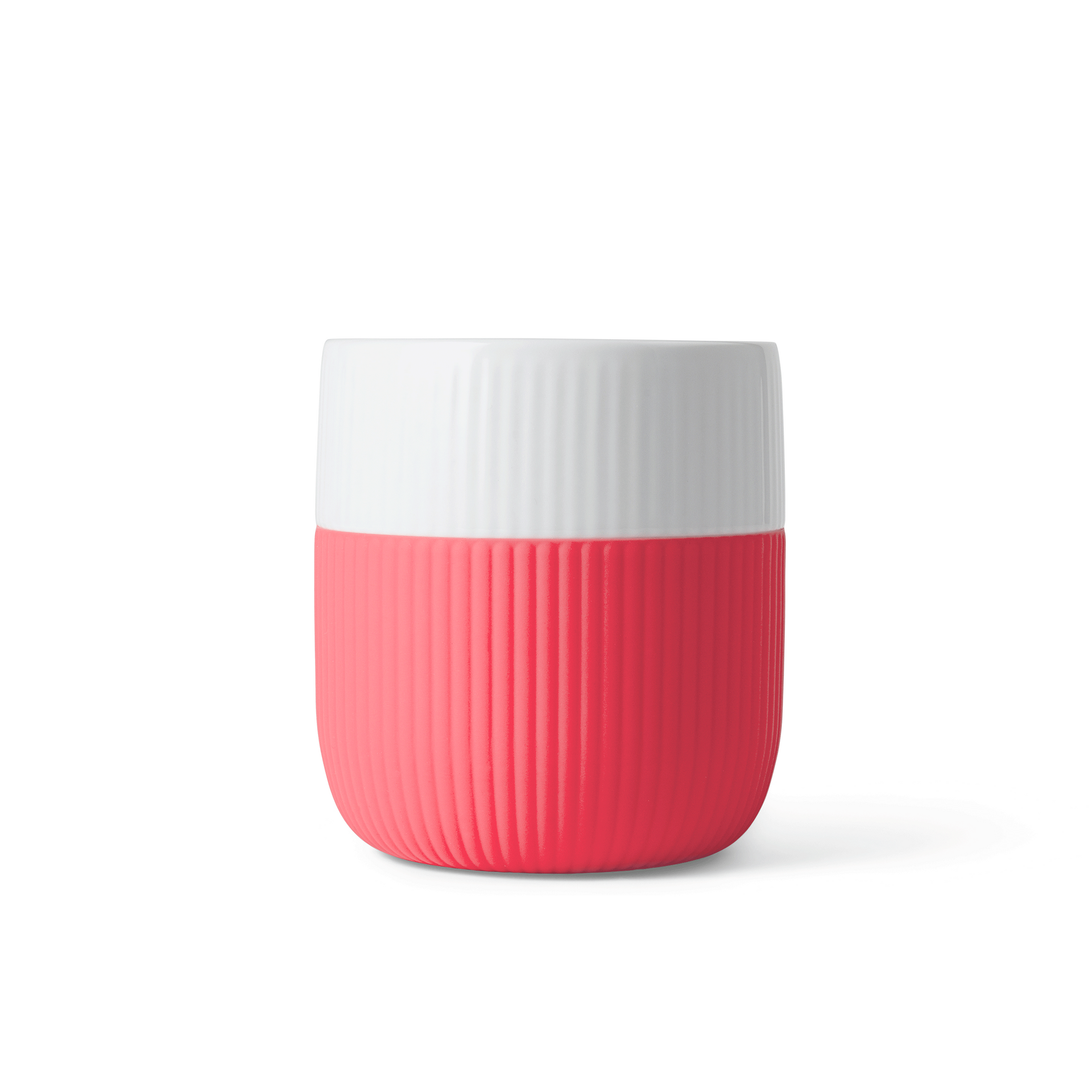 Fluted Contrast Mug, Hibiscus, 35 cl
