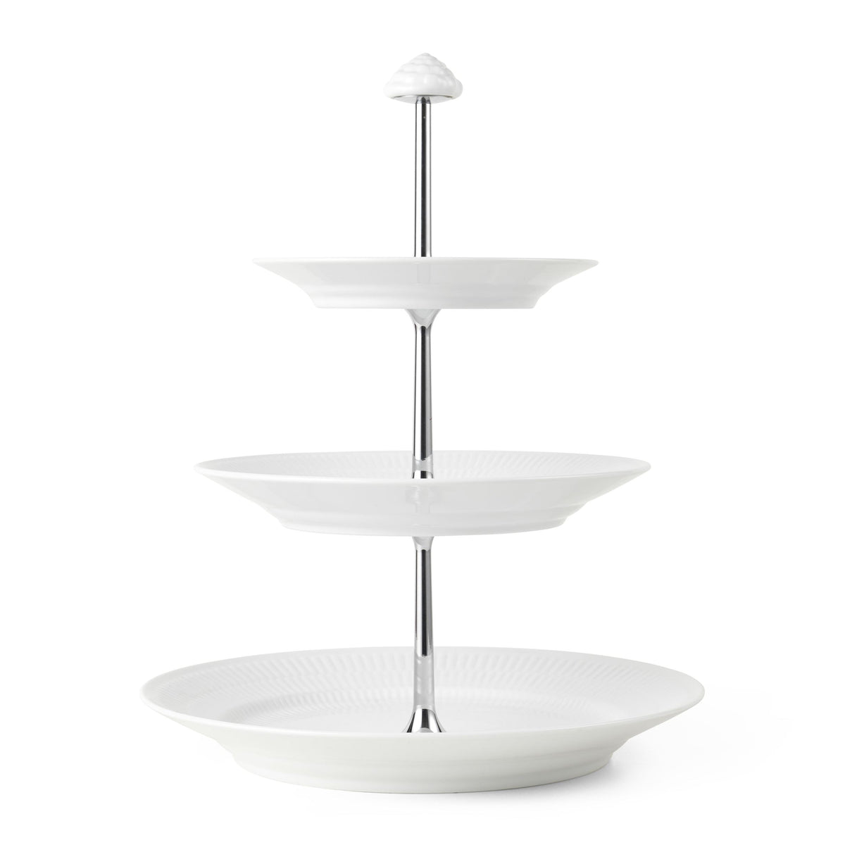 White Fluted Étagère, 3 layers