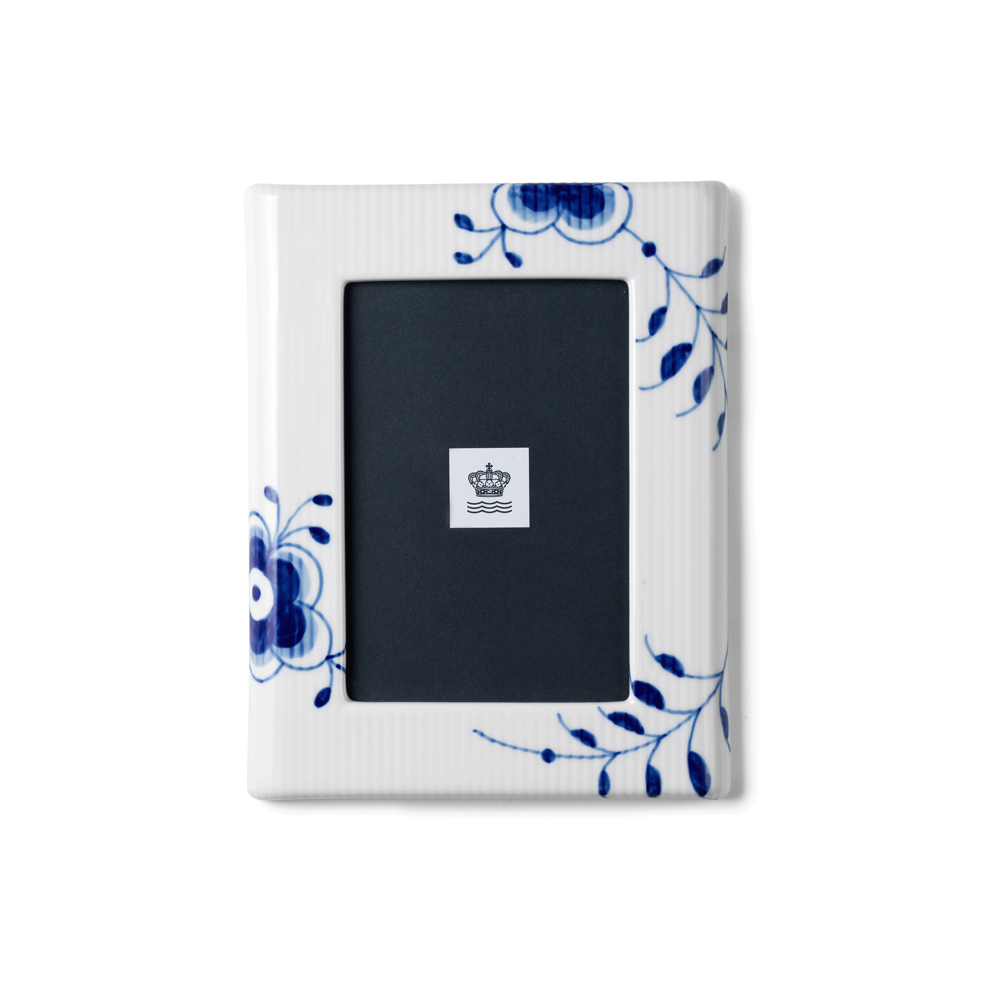 Blue Fluted Mega Picture Frame, 21 cm