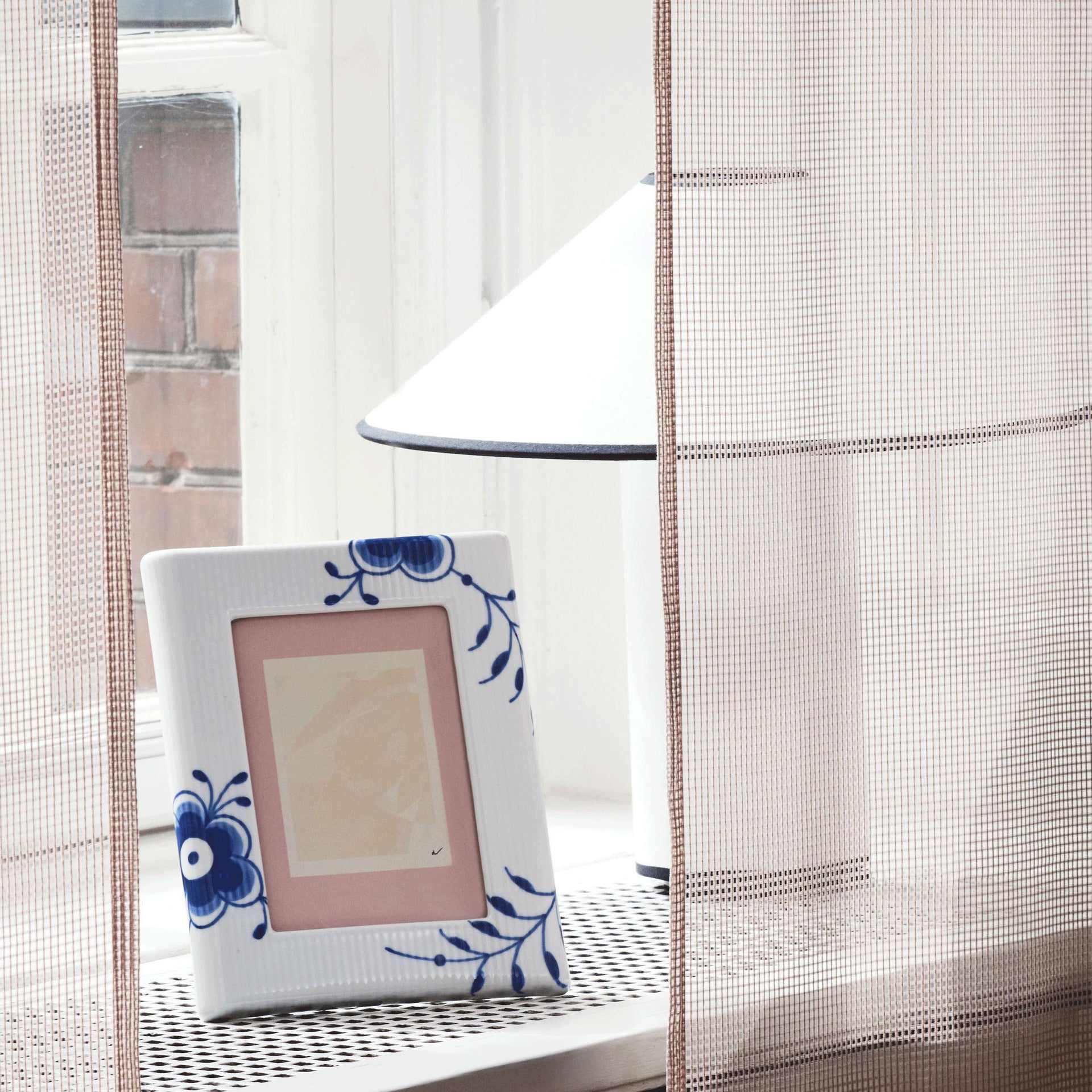 Blue Fluted Mega Picture Frame, 21 cm