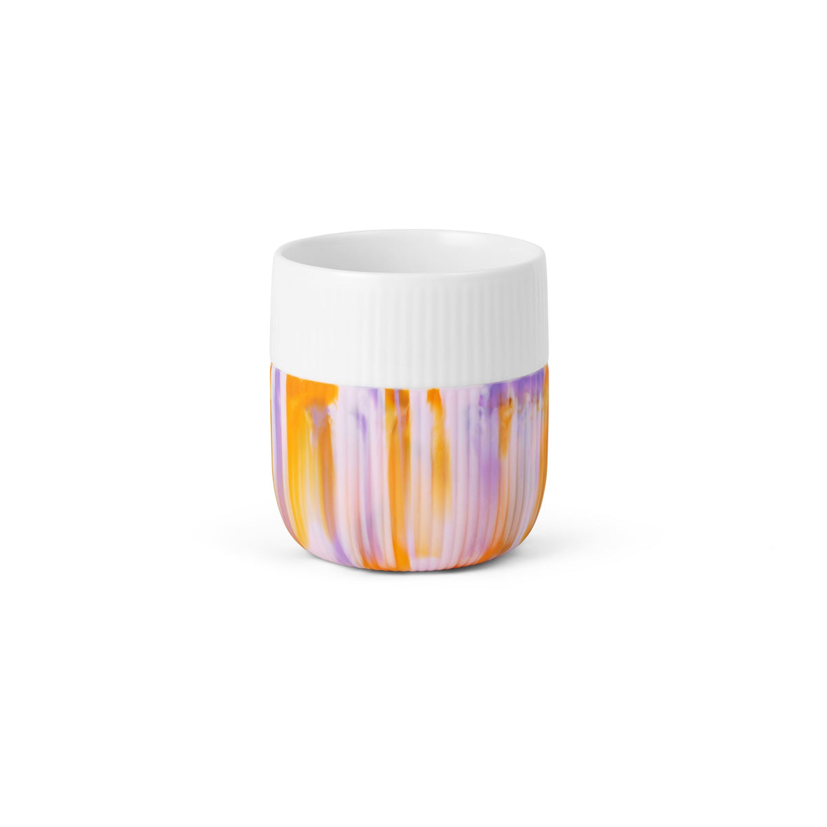Fluted Contrast Marble Mug, Morning Sky, 35 cl
