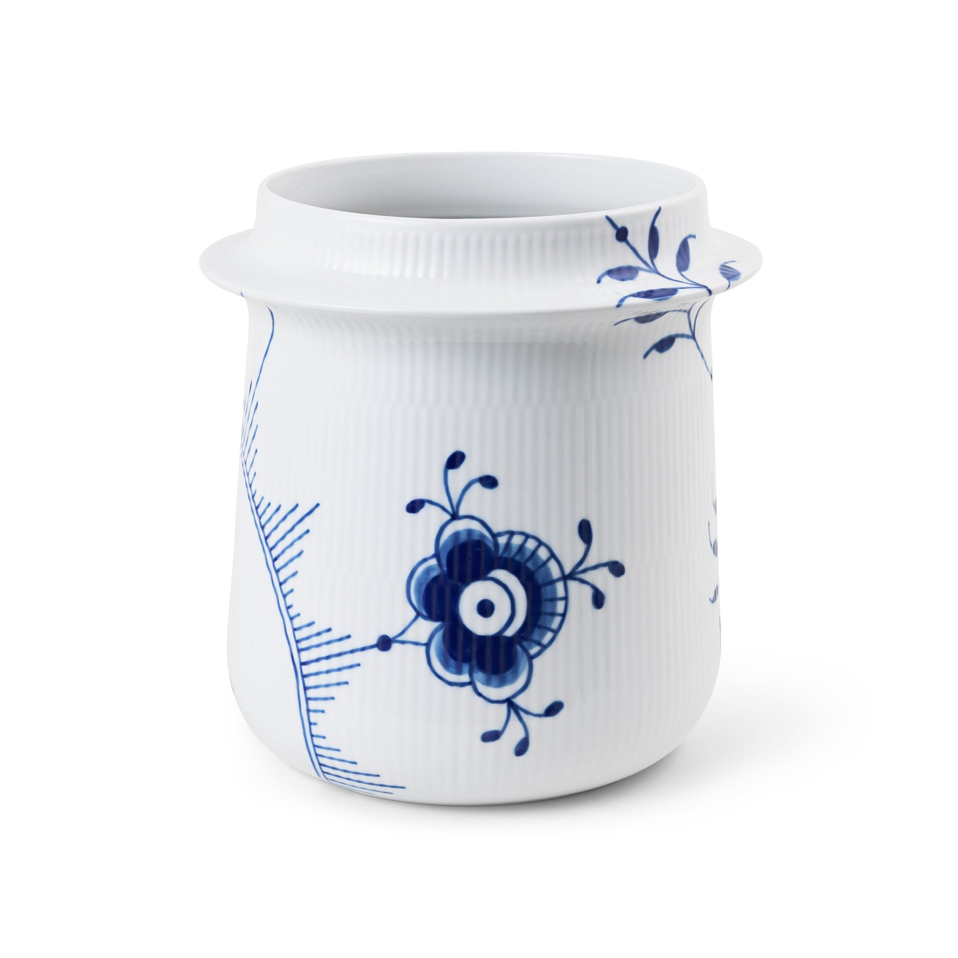 Blue Fluted Mega Wine Cooler, 21.5 cm