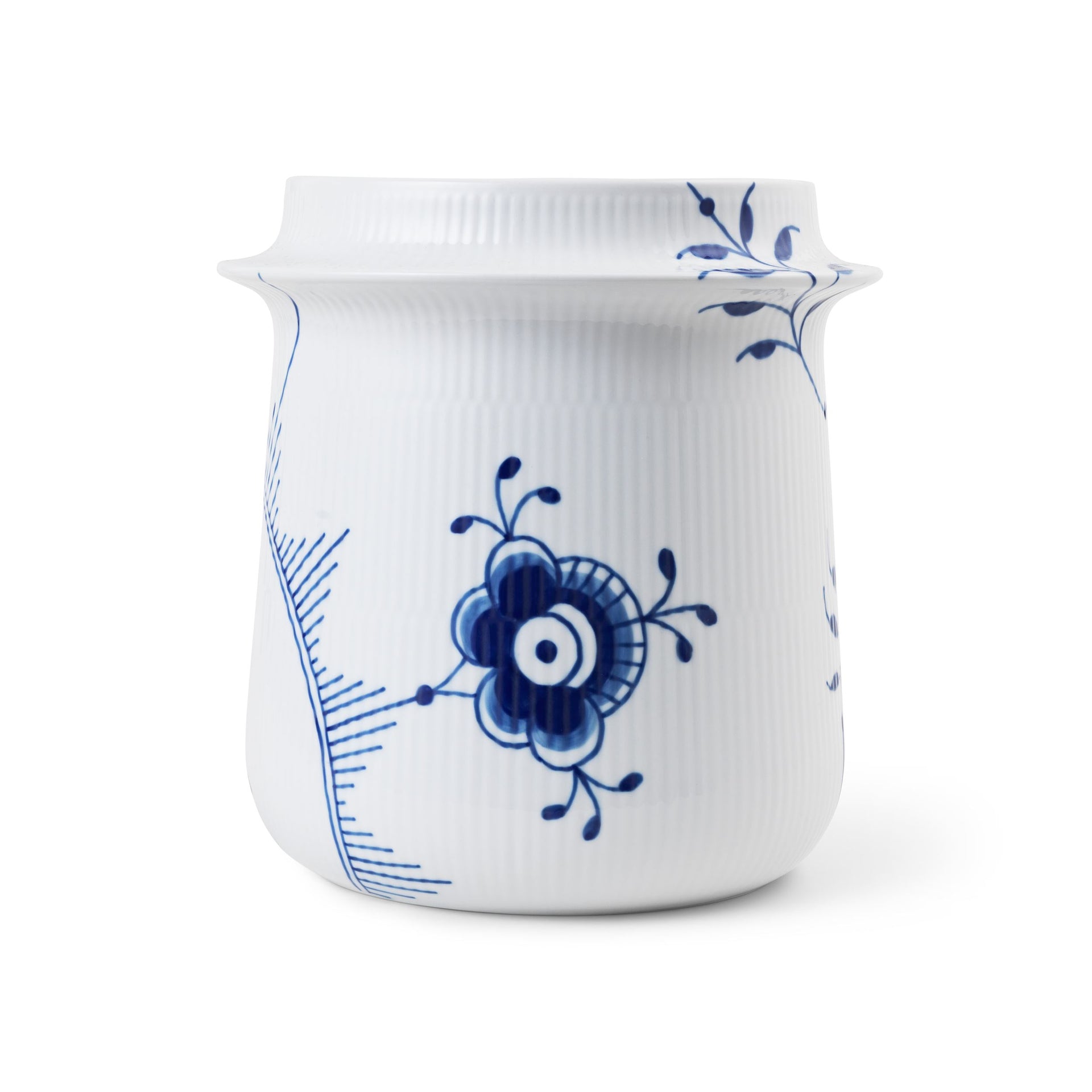 Blue Fluted Mega Wine Cooler, 21.5 cm
