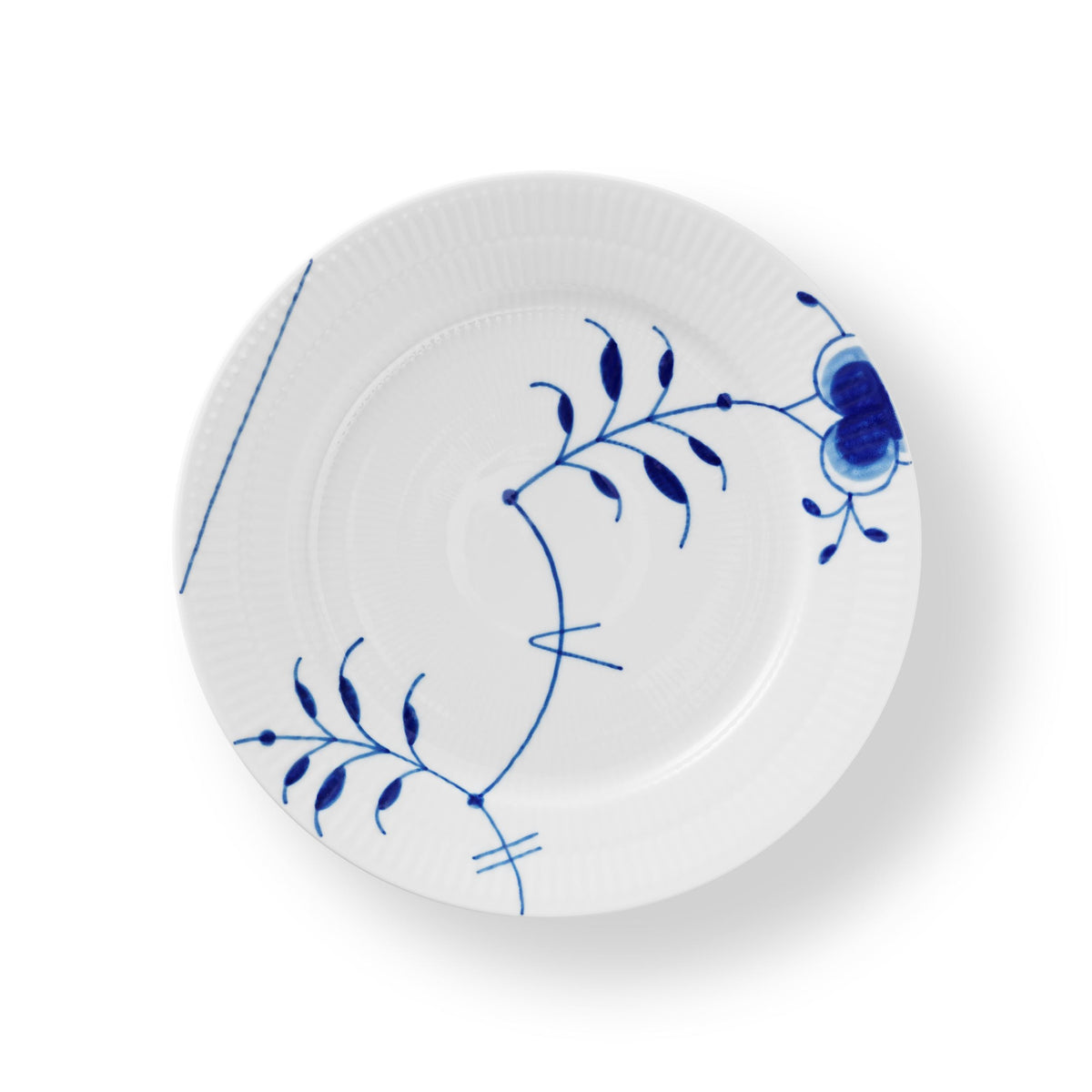 Blue Fluted Mega Plate, Decoration 9, 22 cm