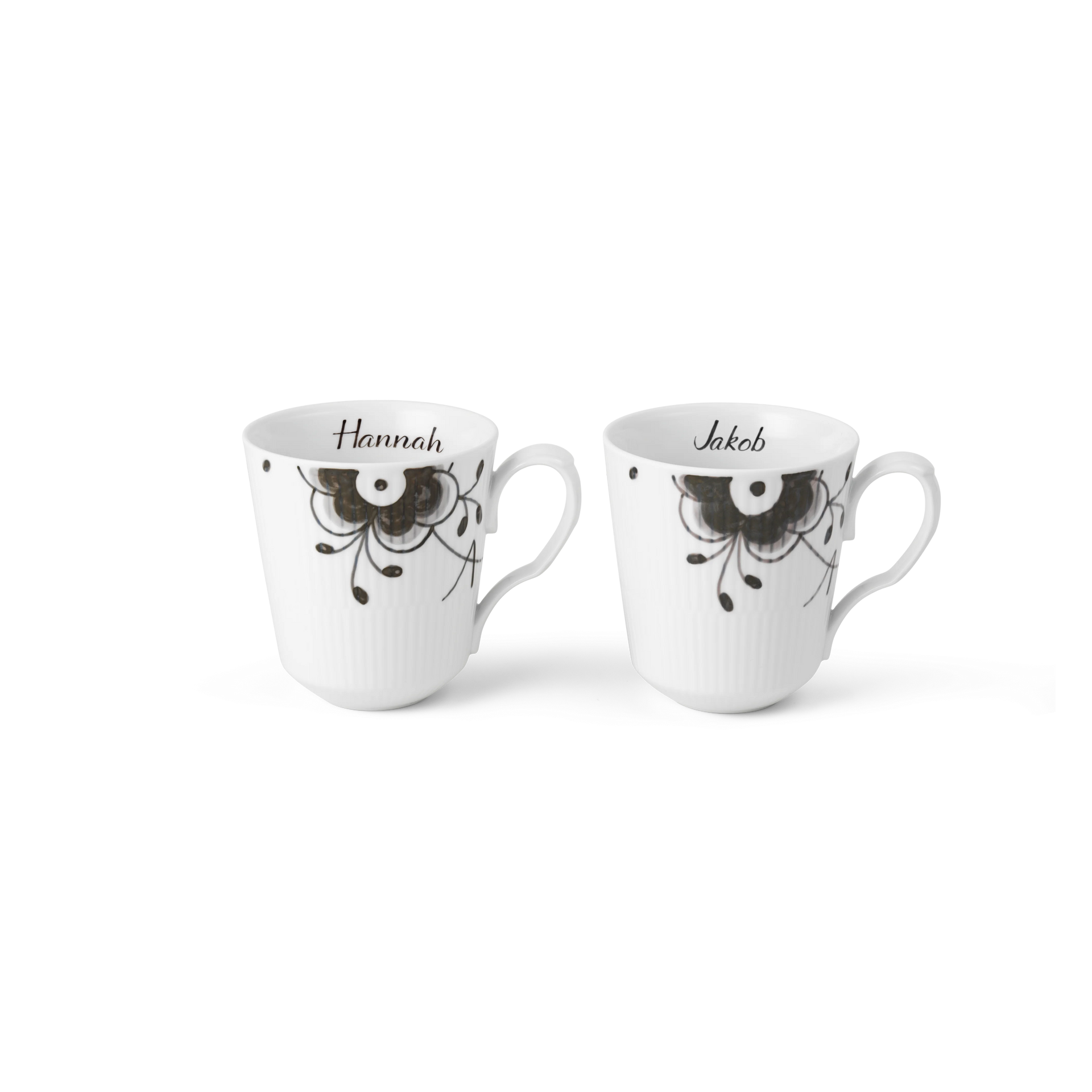 Black Fluted Mega Cup, Bespoke, 38 cl, 2 pcs