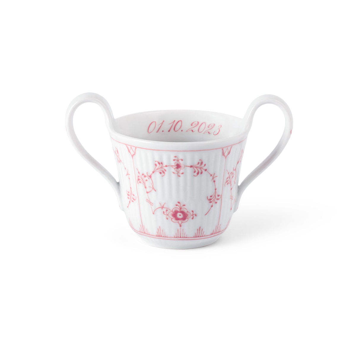 Coral Fluted Plain Baby Cup, Bespoke, 13 cl