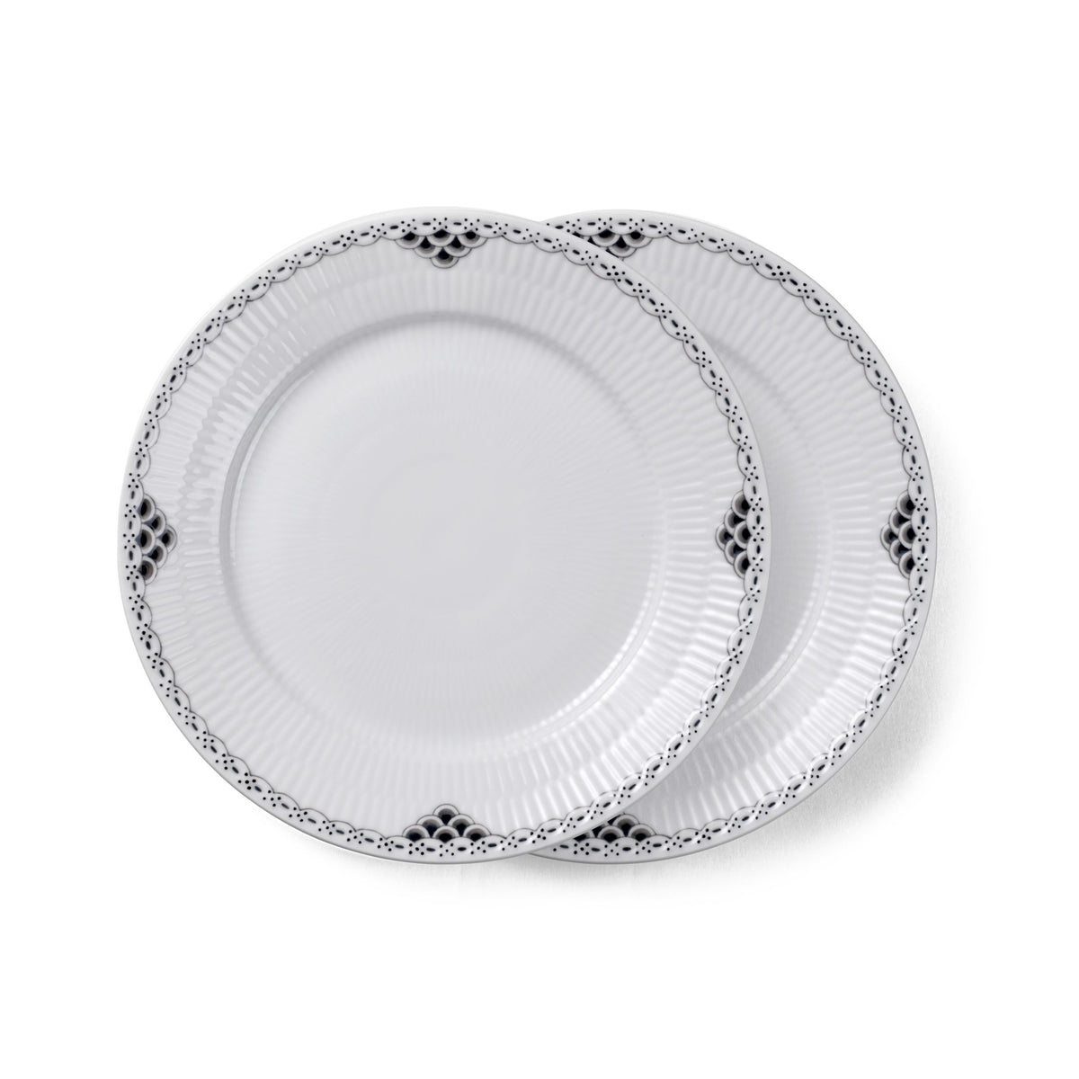 Black Lace Plate, 22 cm, 2 pcs