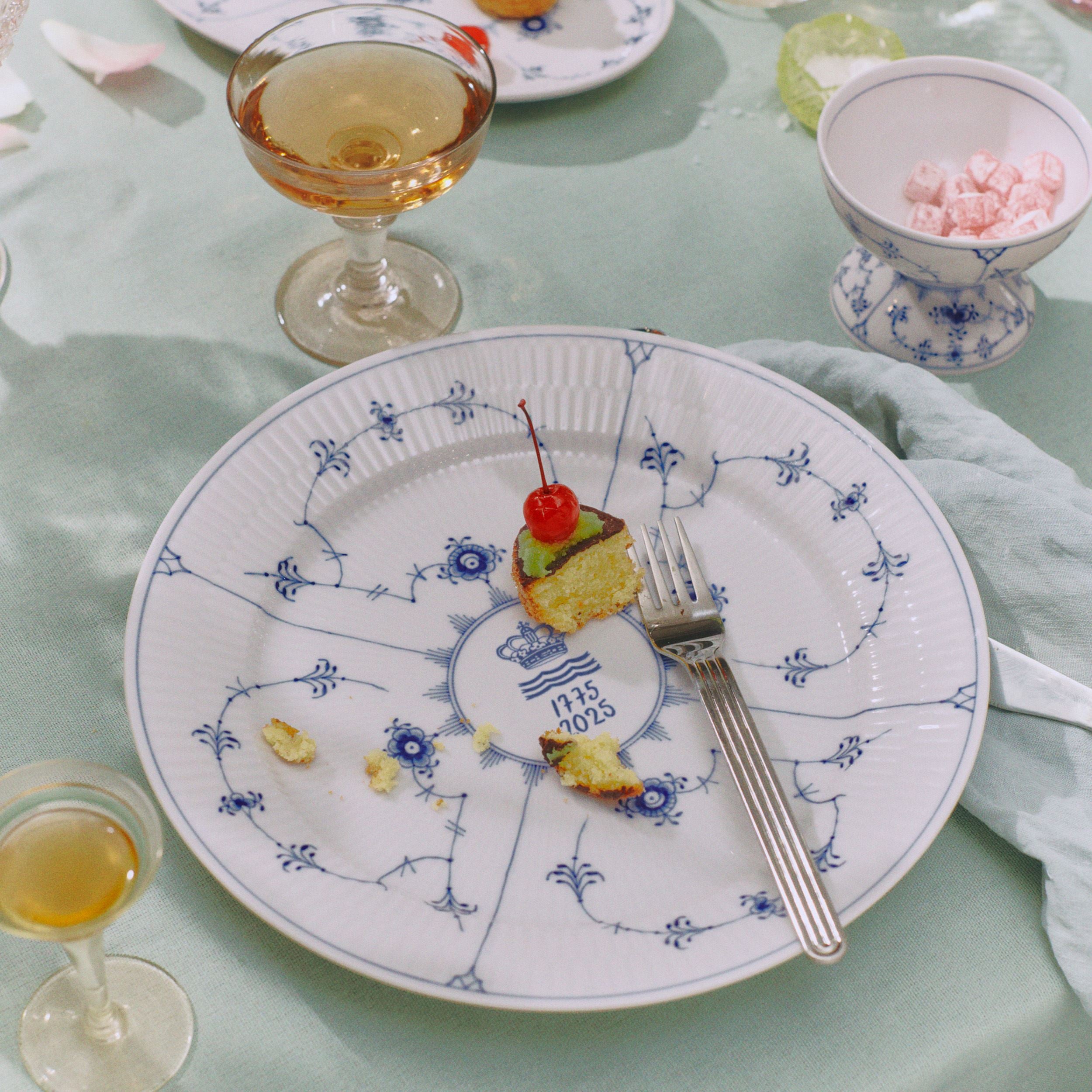 Blue Fluted Plain Celebration Plate, Limited Edition, 27 cm