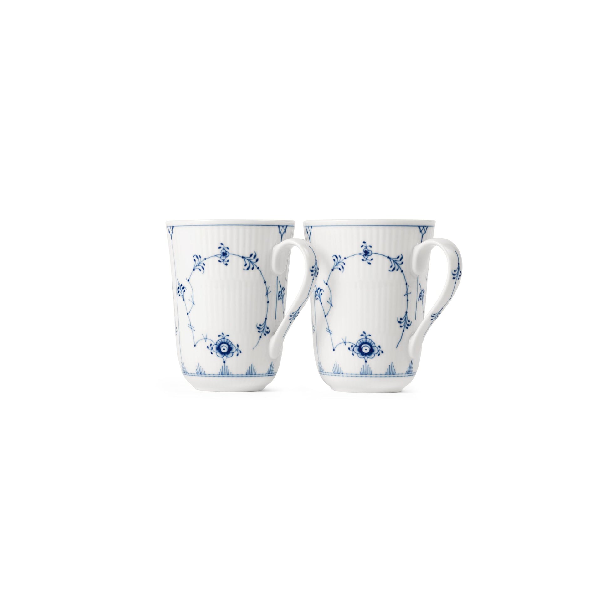 Blue Fluted Plain Cup, 36 cl, 2 pcs