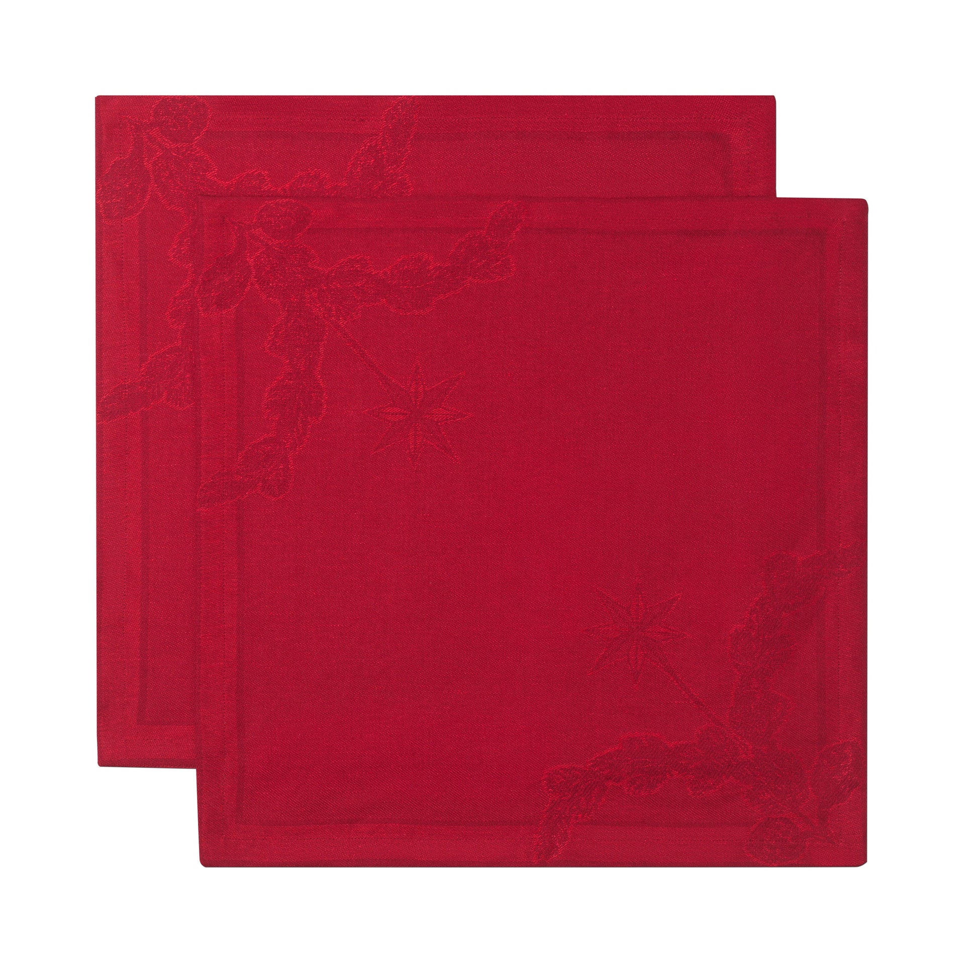 Star Fluted Christmas Napkin, Red, 45 x 45 cm, 2 pcs